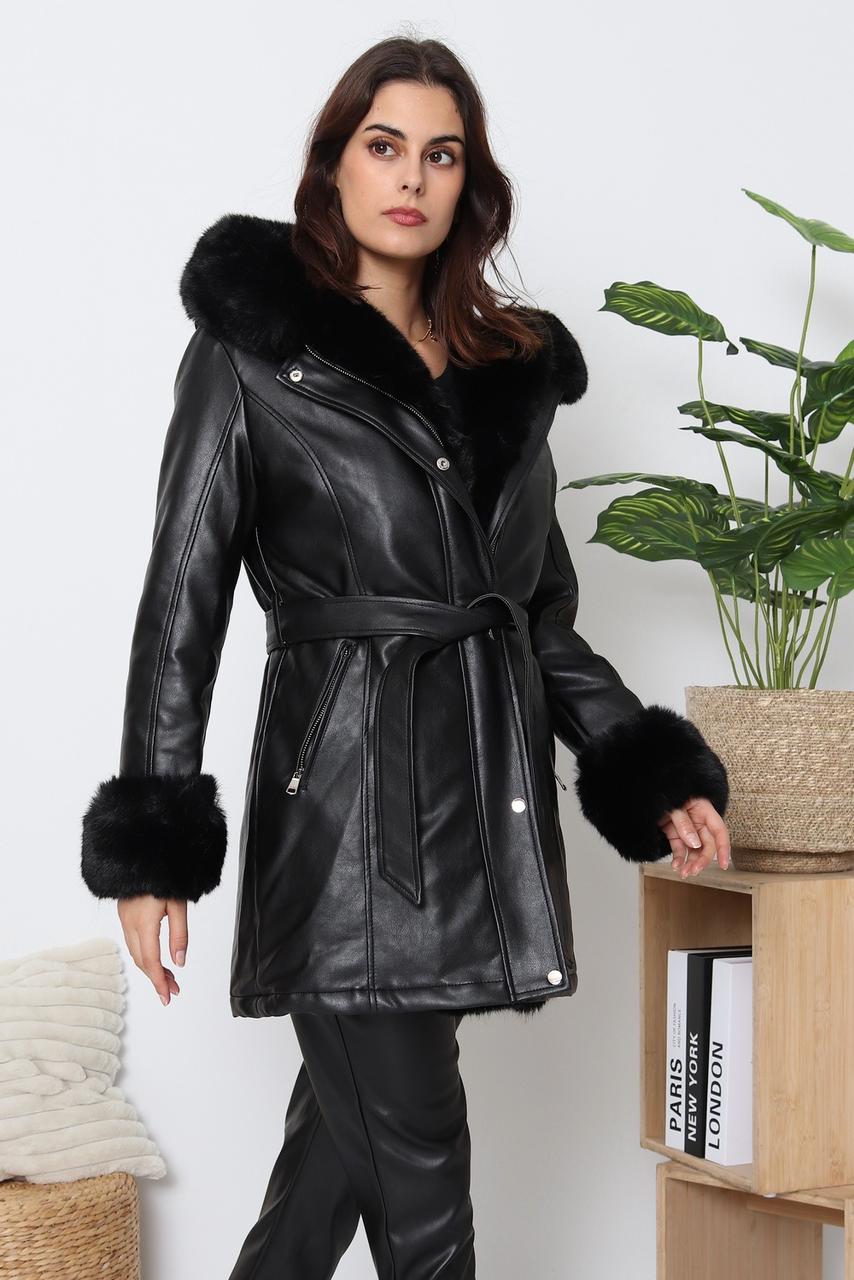 Fur And Leather Coat