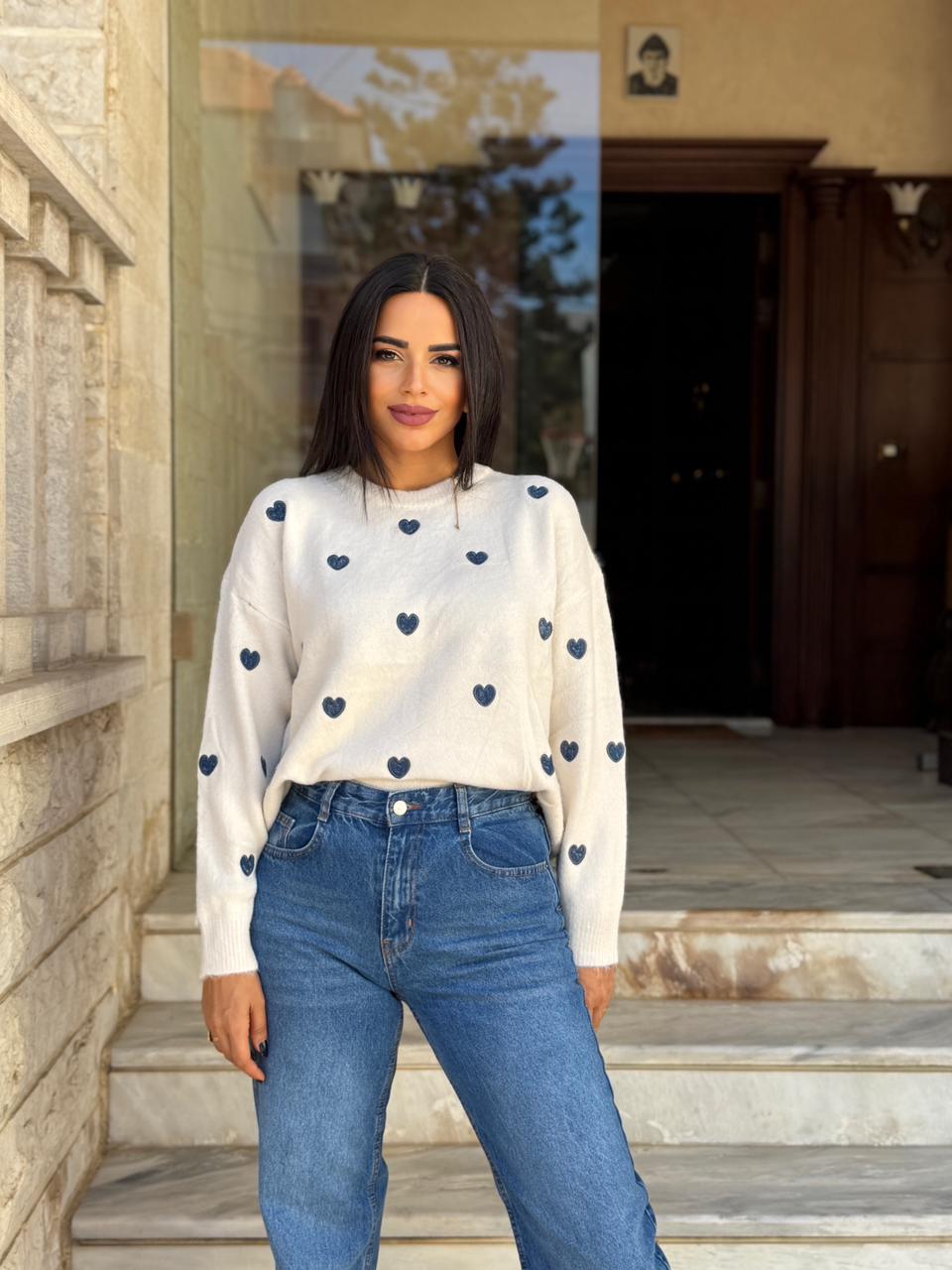 Miniature Hearts Sweater