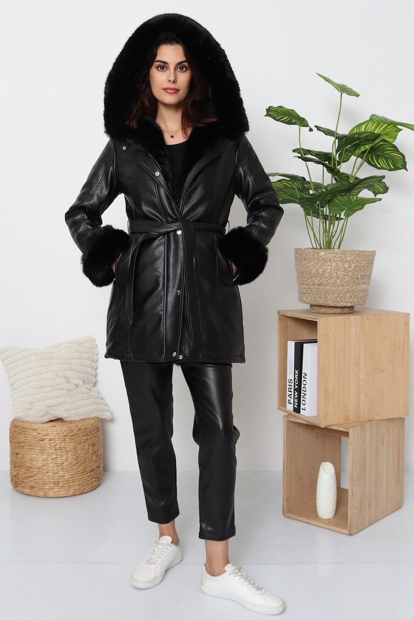 Fur And Leather Coat