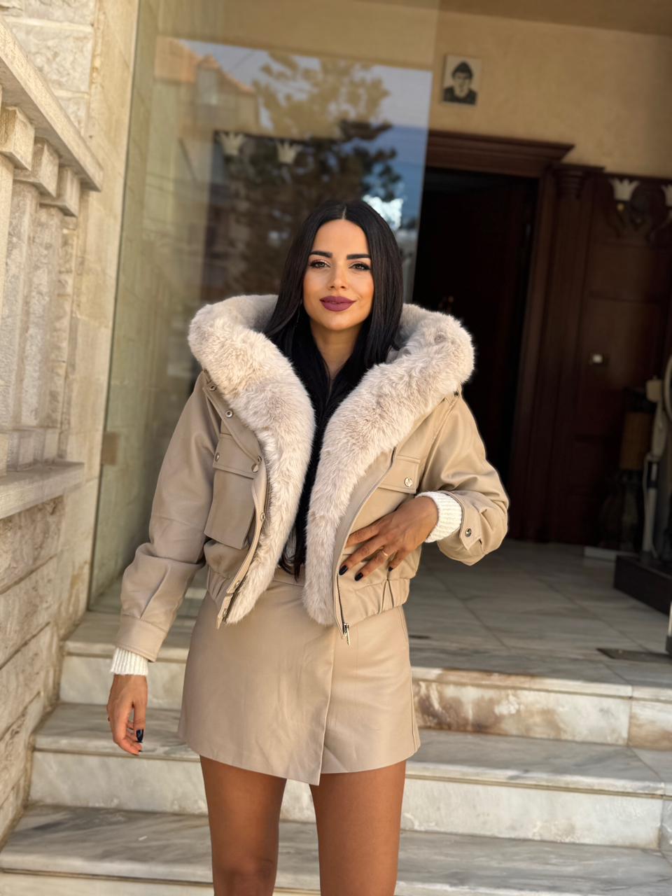 Leather Paris Jacket Fur Inside Out