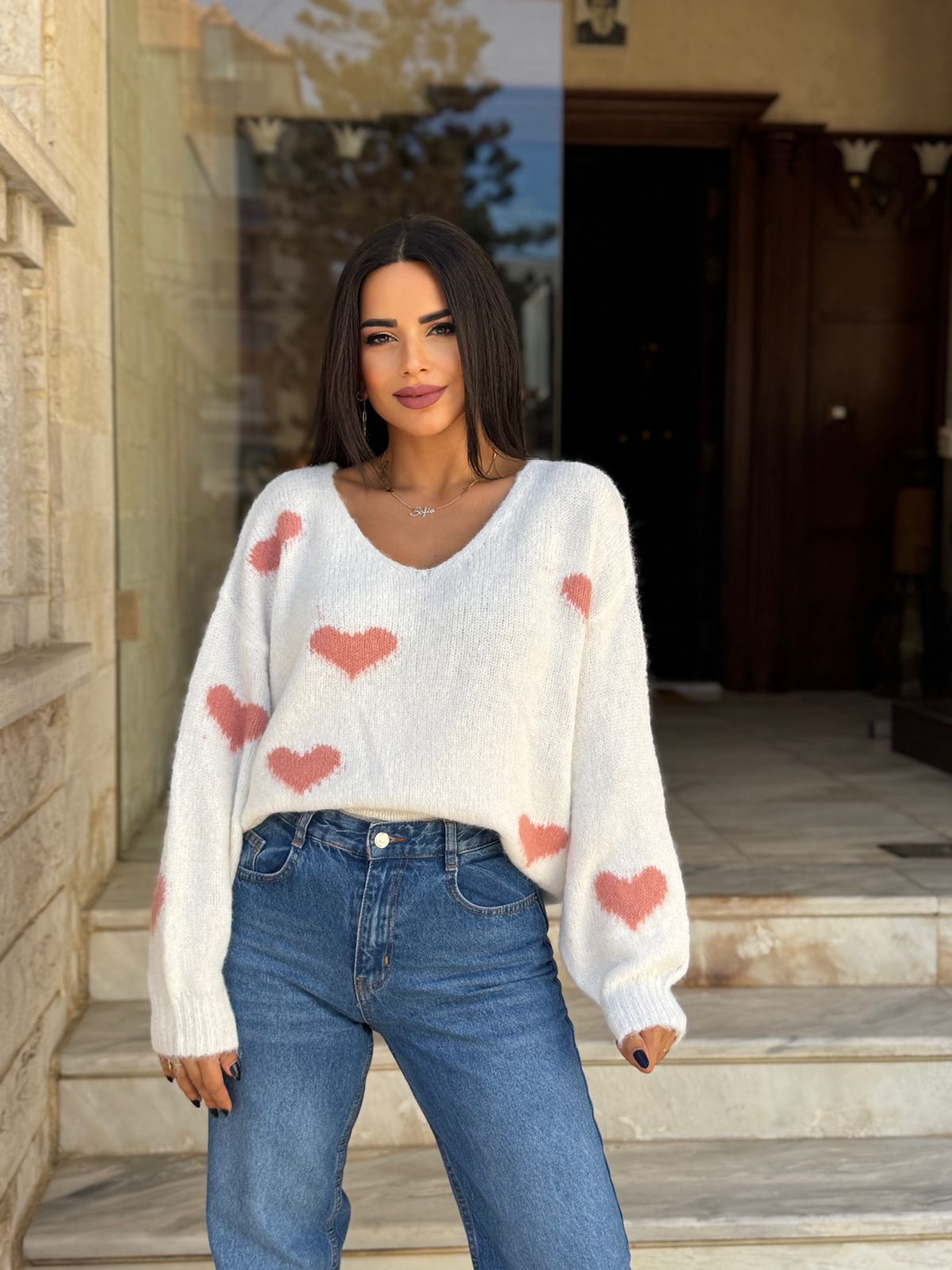 Red Hearts Sweater