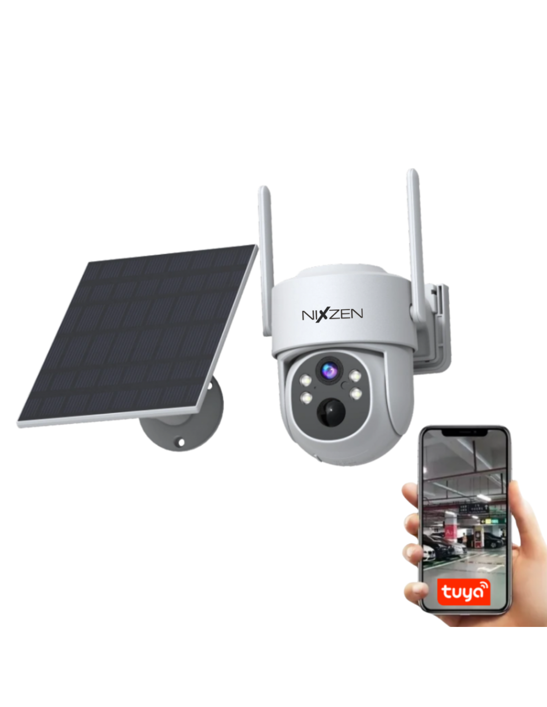 Domo Ip Ai Wifi Solar Exterior 4mpx P2p Ir Slot Sd Audio App Tuya Bateria 8000mah