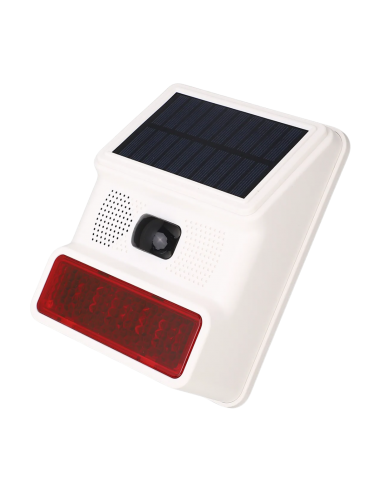 Sirena Wifi Exterior Inalambrico Con Sensor De Movimiento Y Panel Solar Nixzen