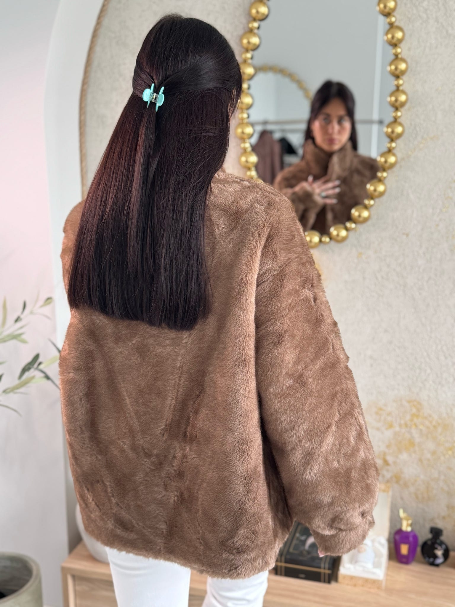 Dirbtinio kailio paltas