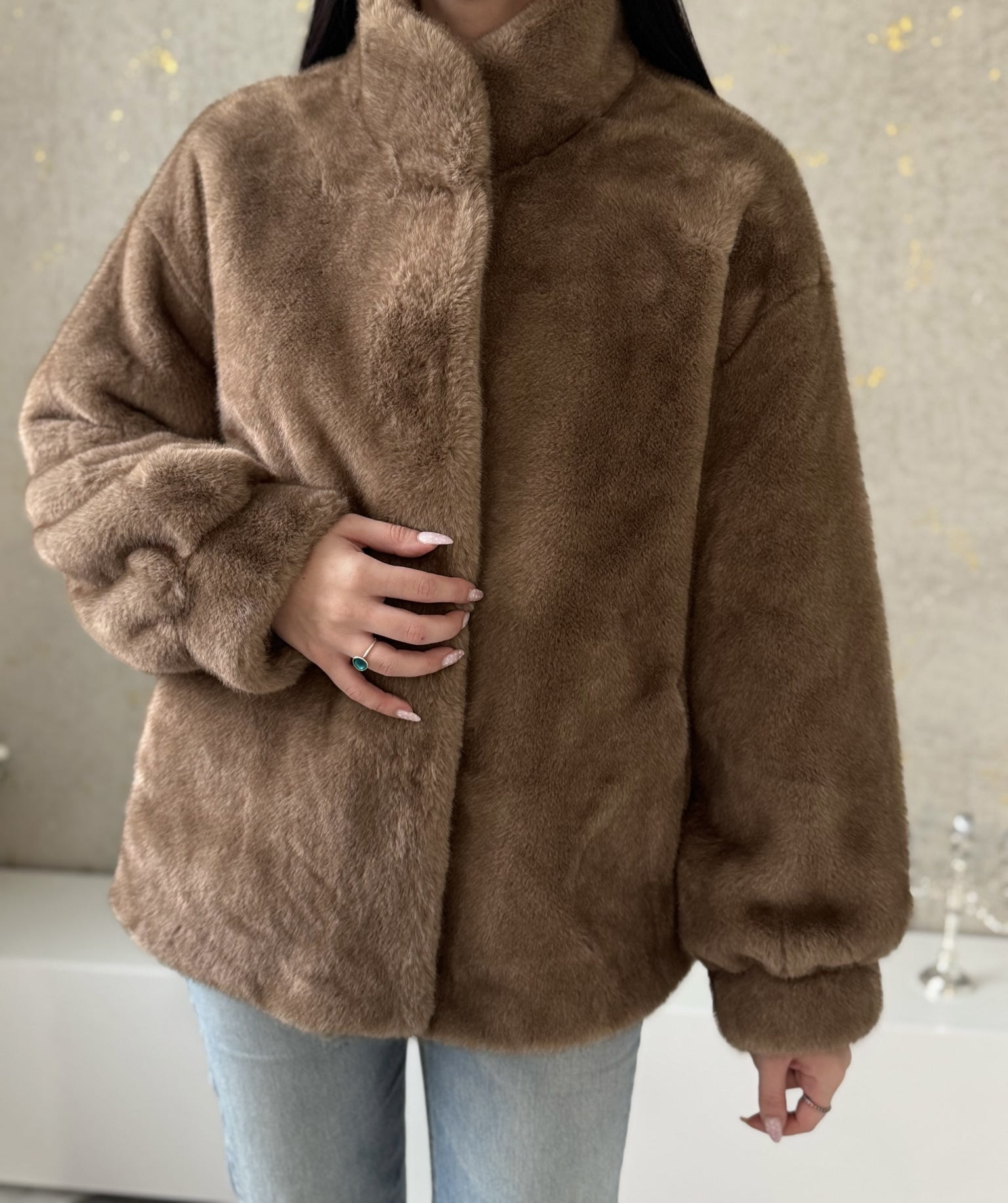 Dirbtinio kailio paltas