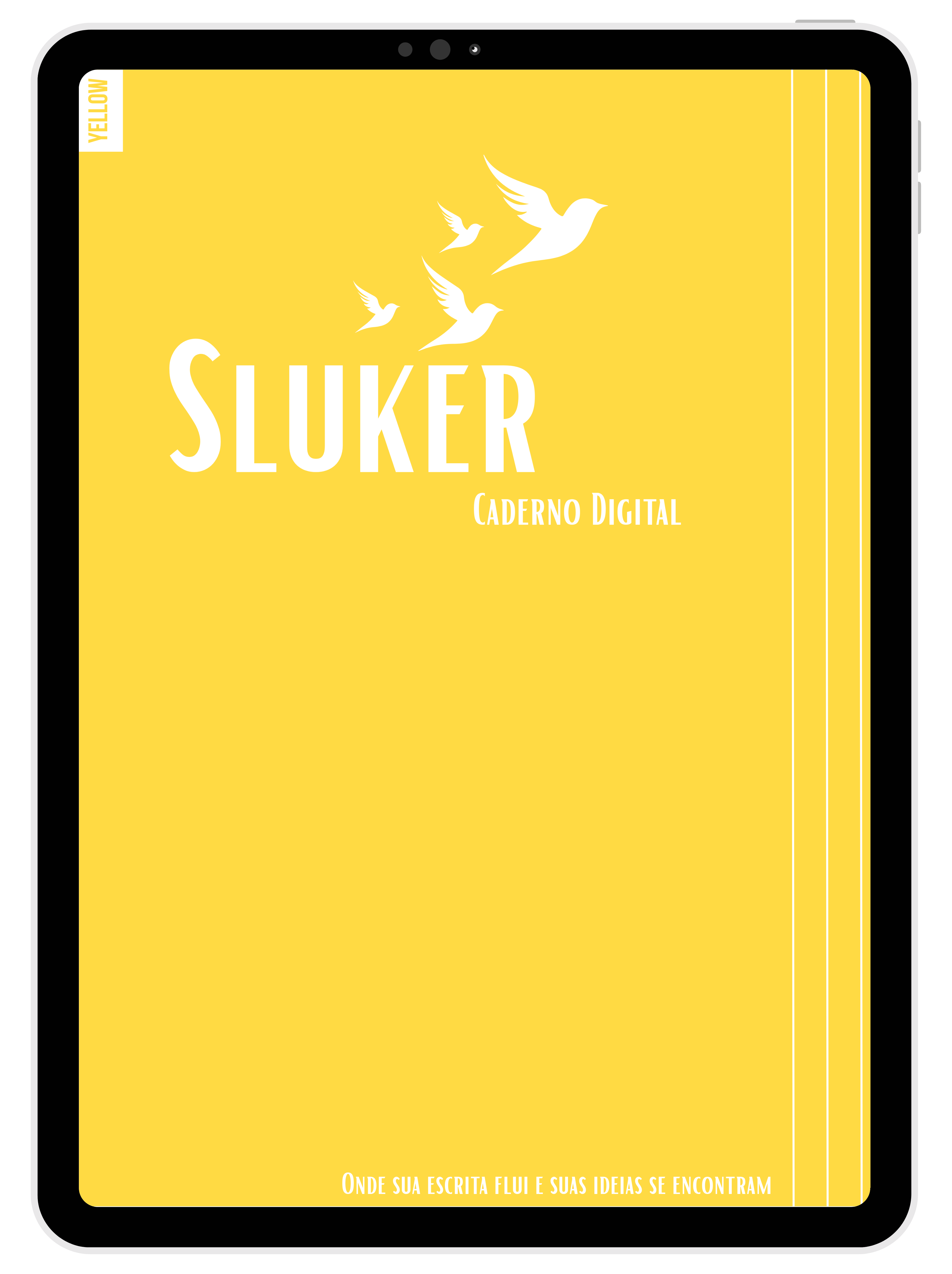 Caderno Digital Sluker Classic - Yellow Color 100 páginas