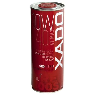 XADO Atomic Oil 10W-40 4T MA2 RED BOOST 1L