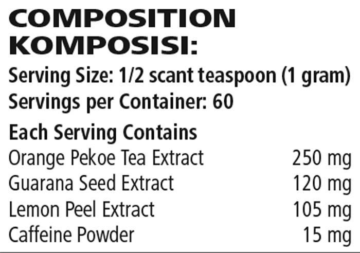 N.R.G Nature's Raw Guarana Instant Tea