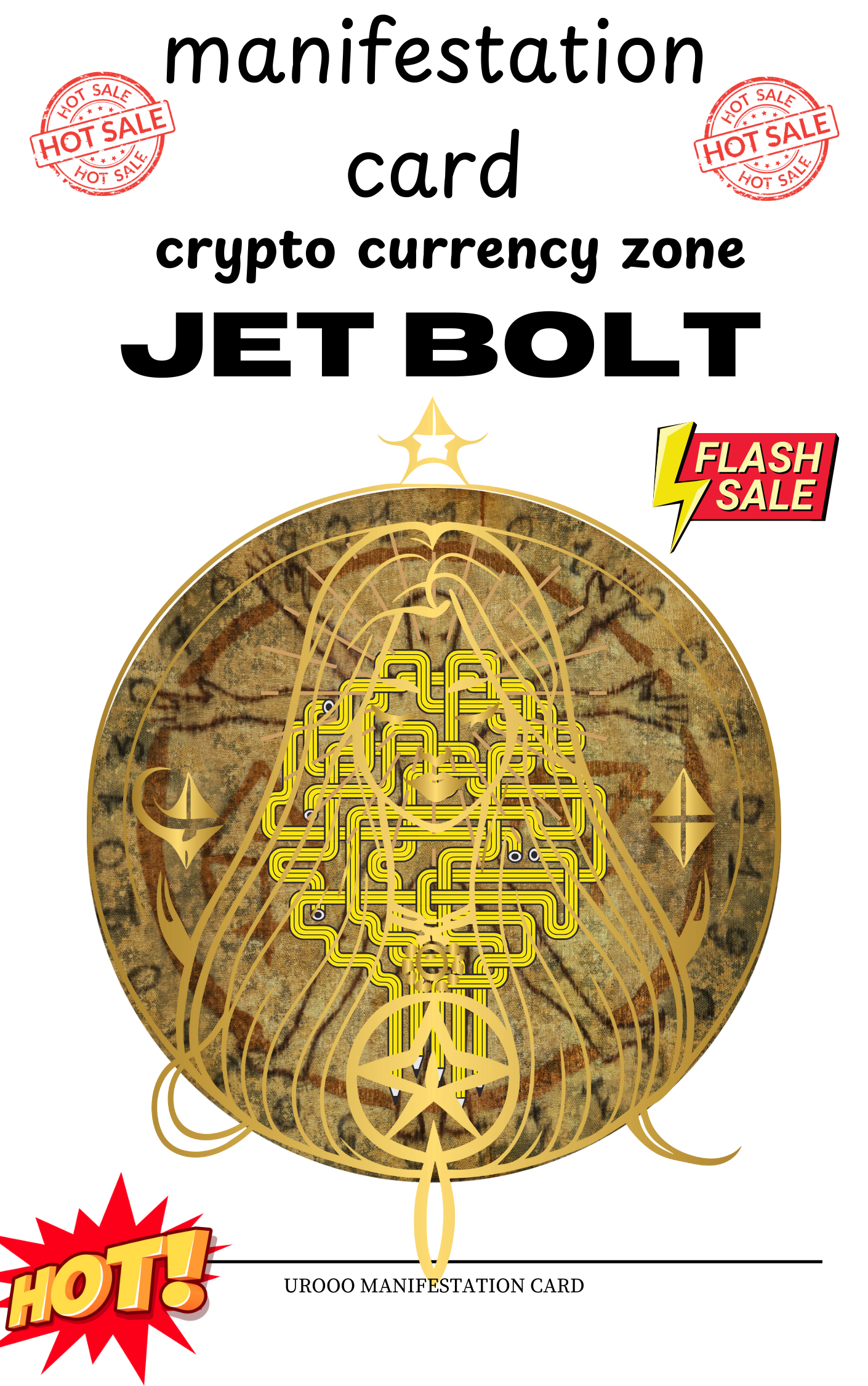 Jet Bolt Manifestation Card - Exclusive crypto currency zone energy card on flash sale