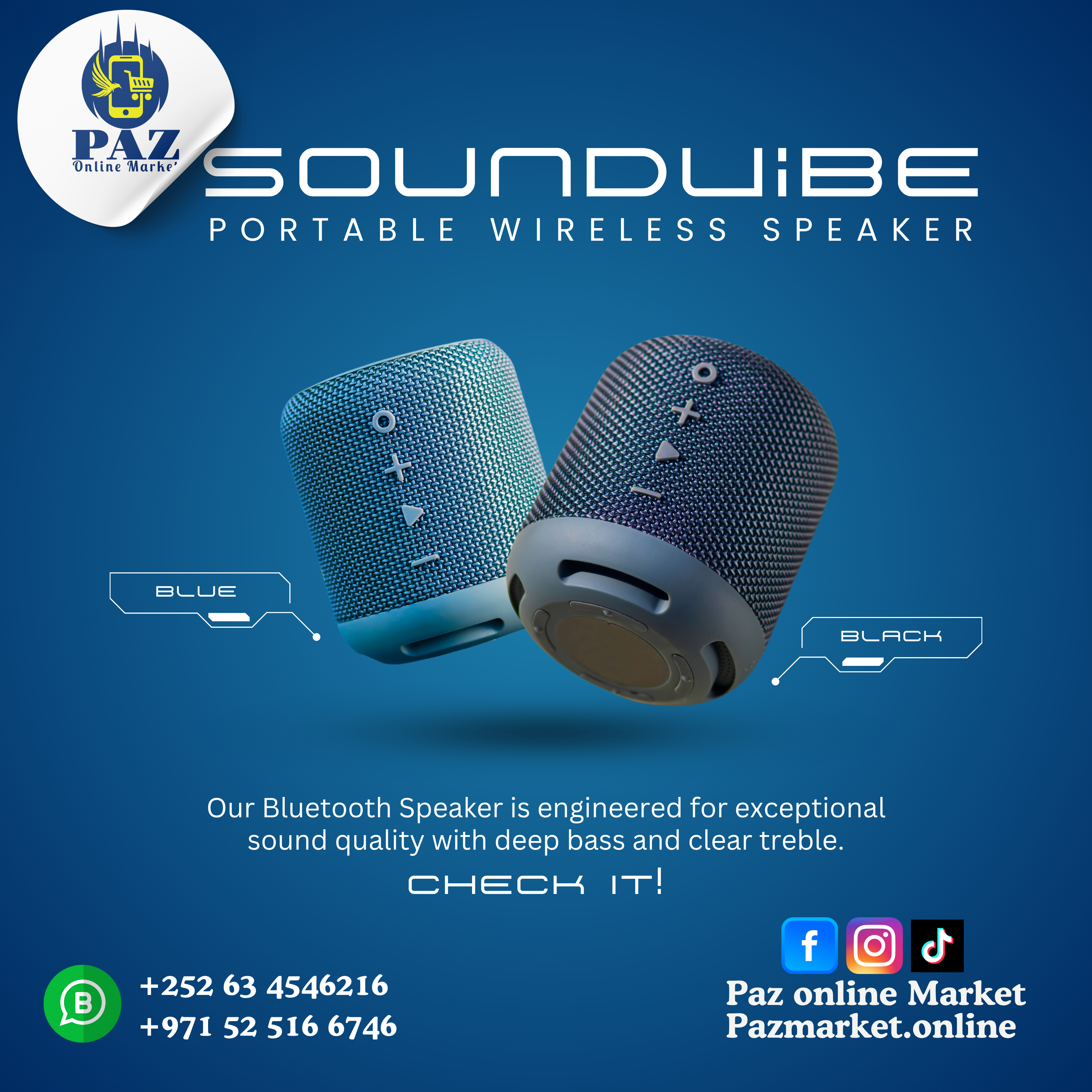 SoundVibe Portable Wireless Speaker