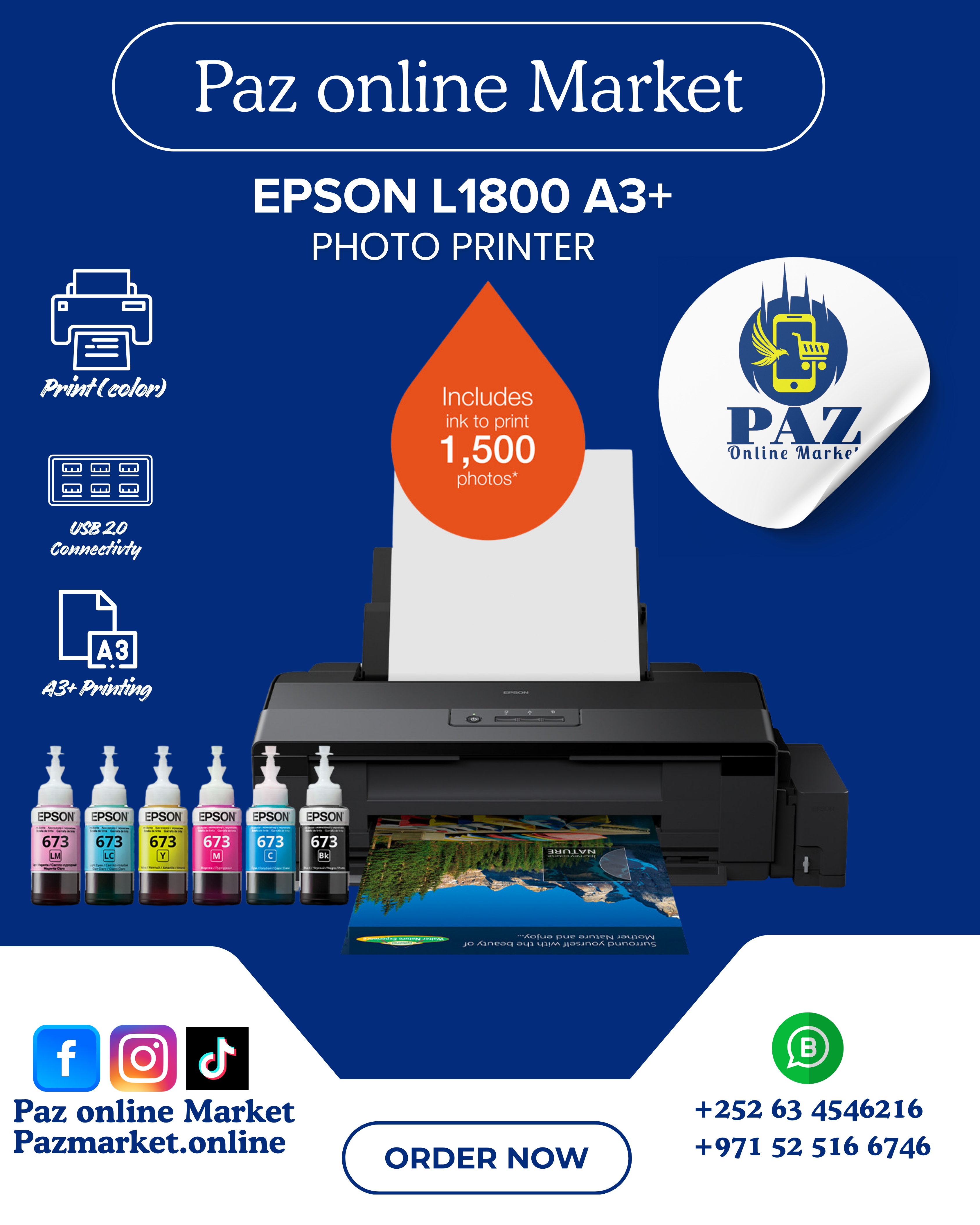 EPSON L1800 A3+ Photo Printer