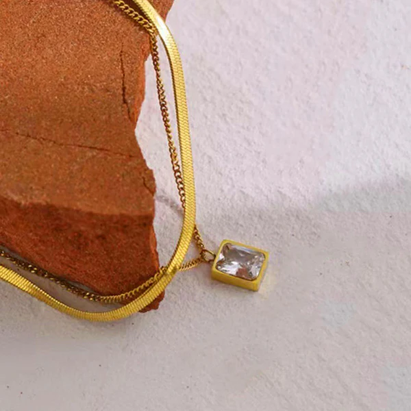 Auric Prism Layered Necklace