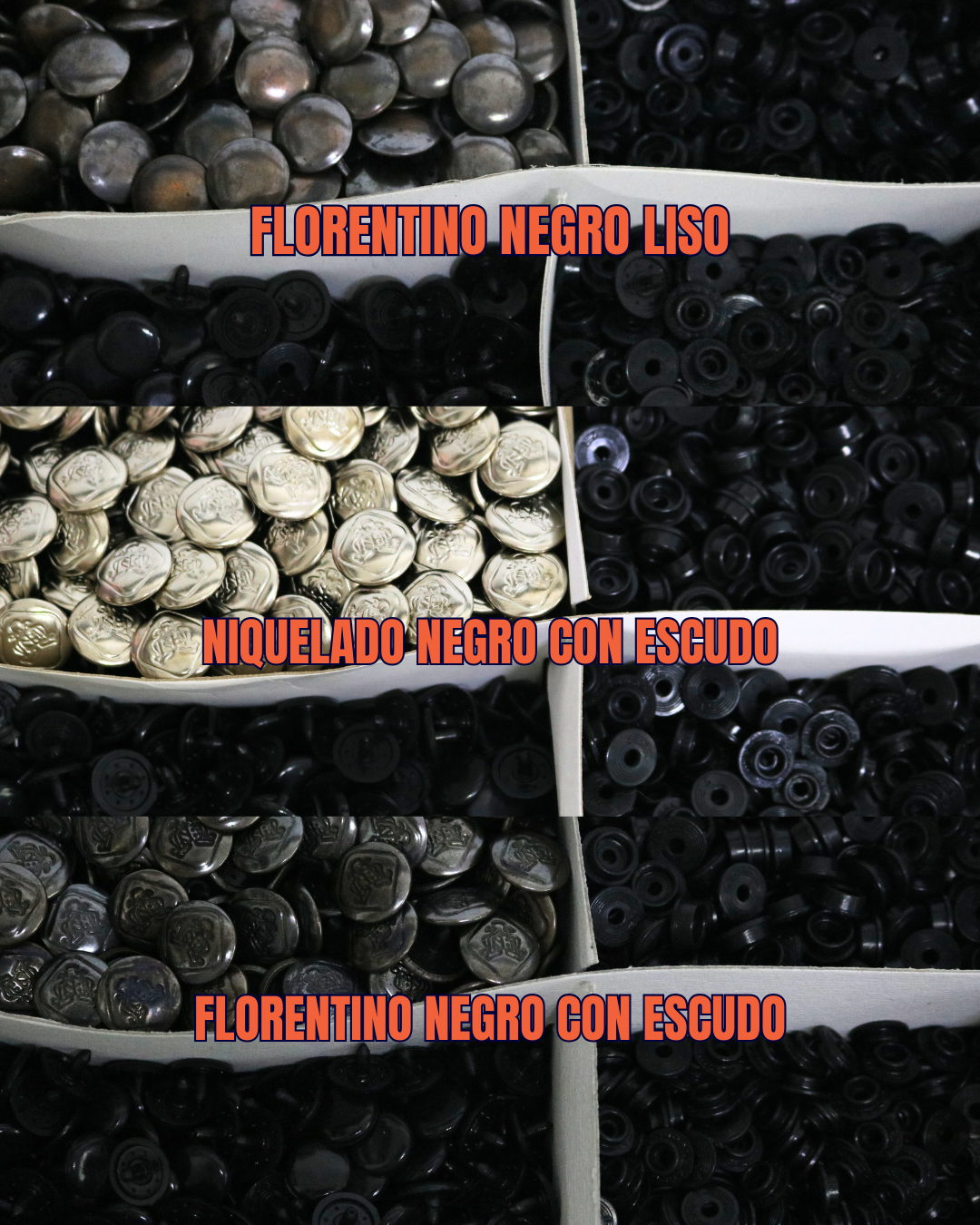 Broche a presión 13/15 con cabeza metálica