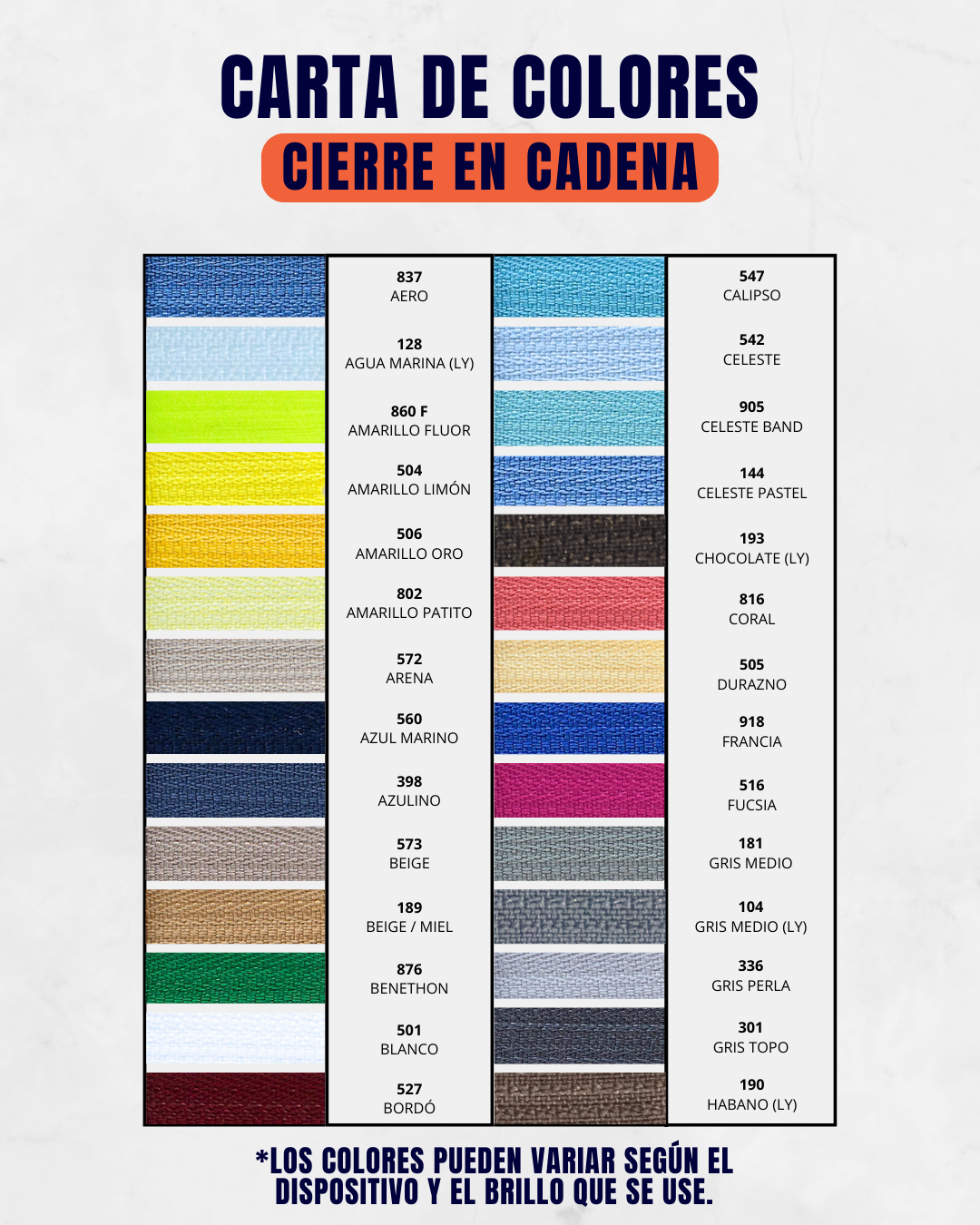 Cierre en Cadena 5.8MM