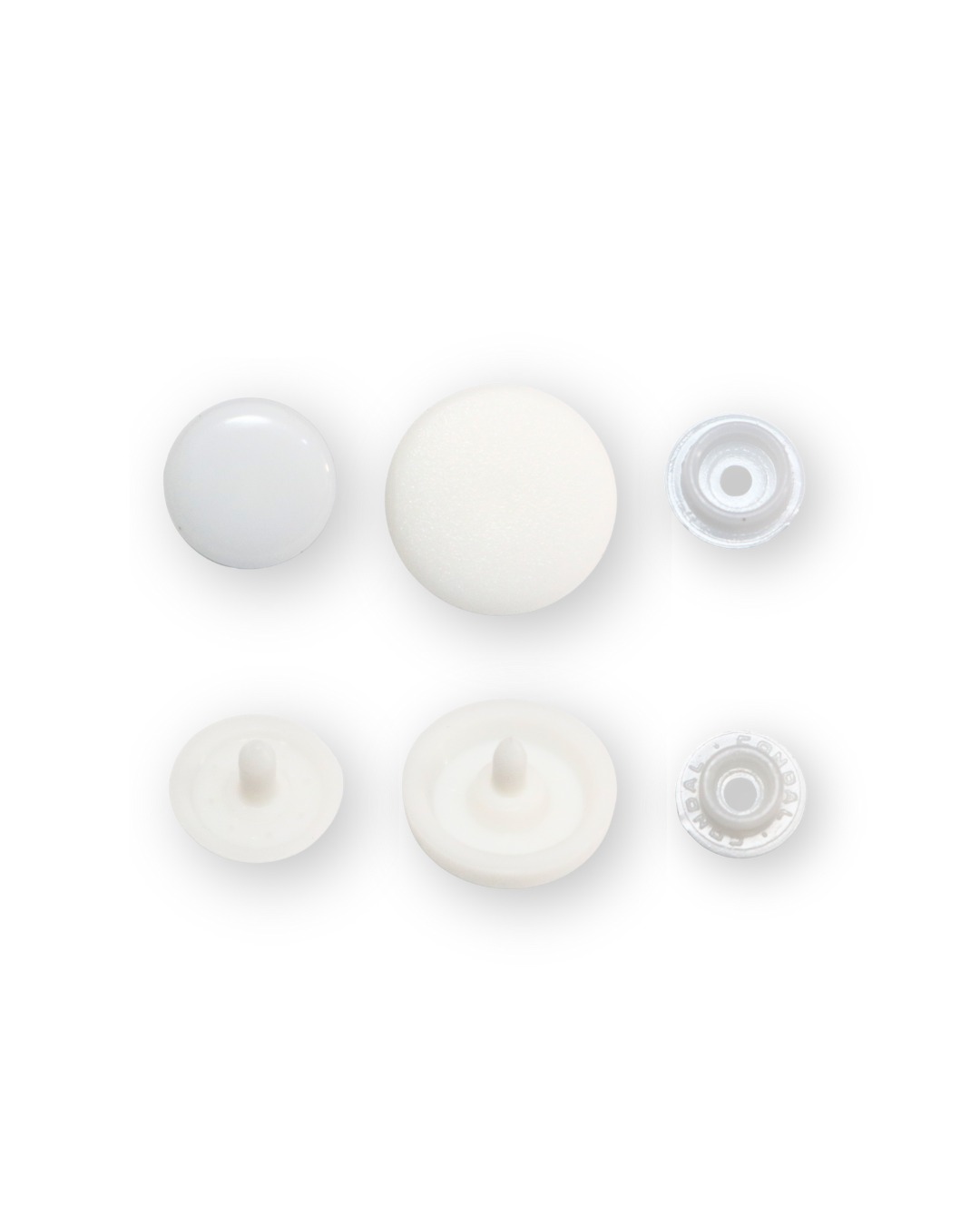 Broche alto de plástico