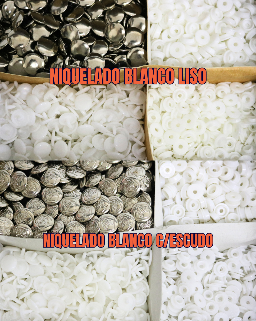 Broche a presión 13/15 con cabeza metálica