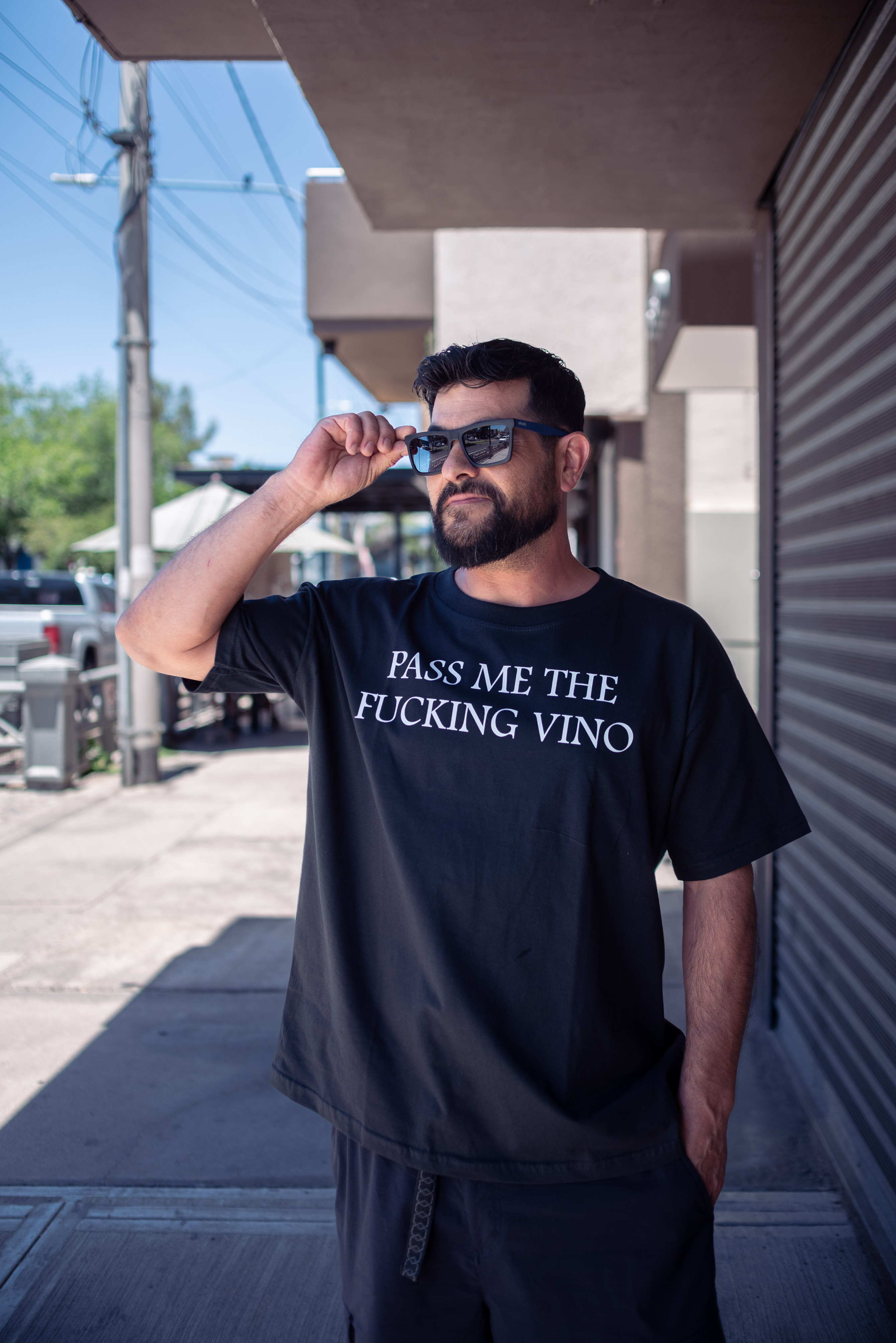 Camiseta negra con frase divertida