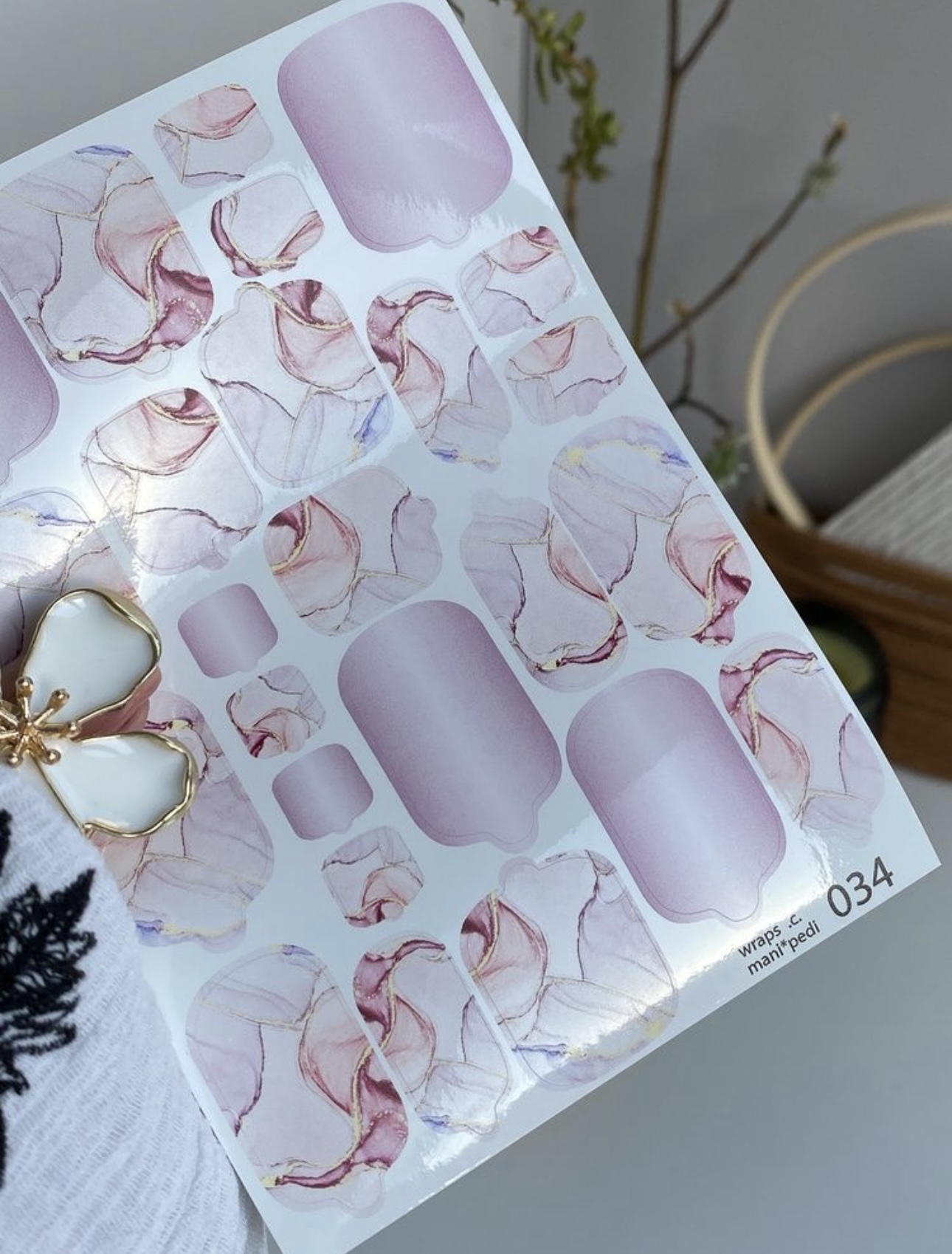 Nagų plėvelių komplektas pedikiūrui ir manikiūrui | 034