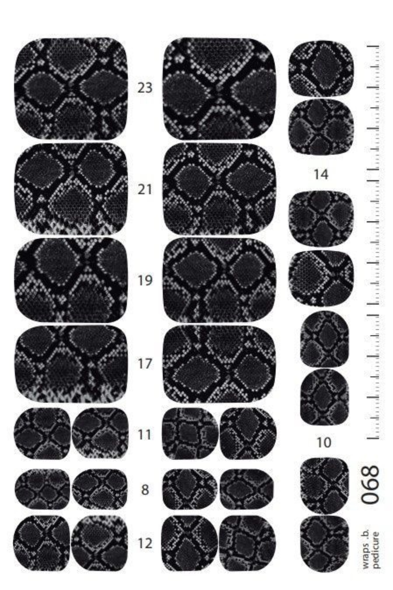 Nagų plėvelės pedikiūrui | 068 