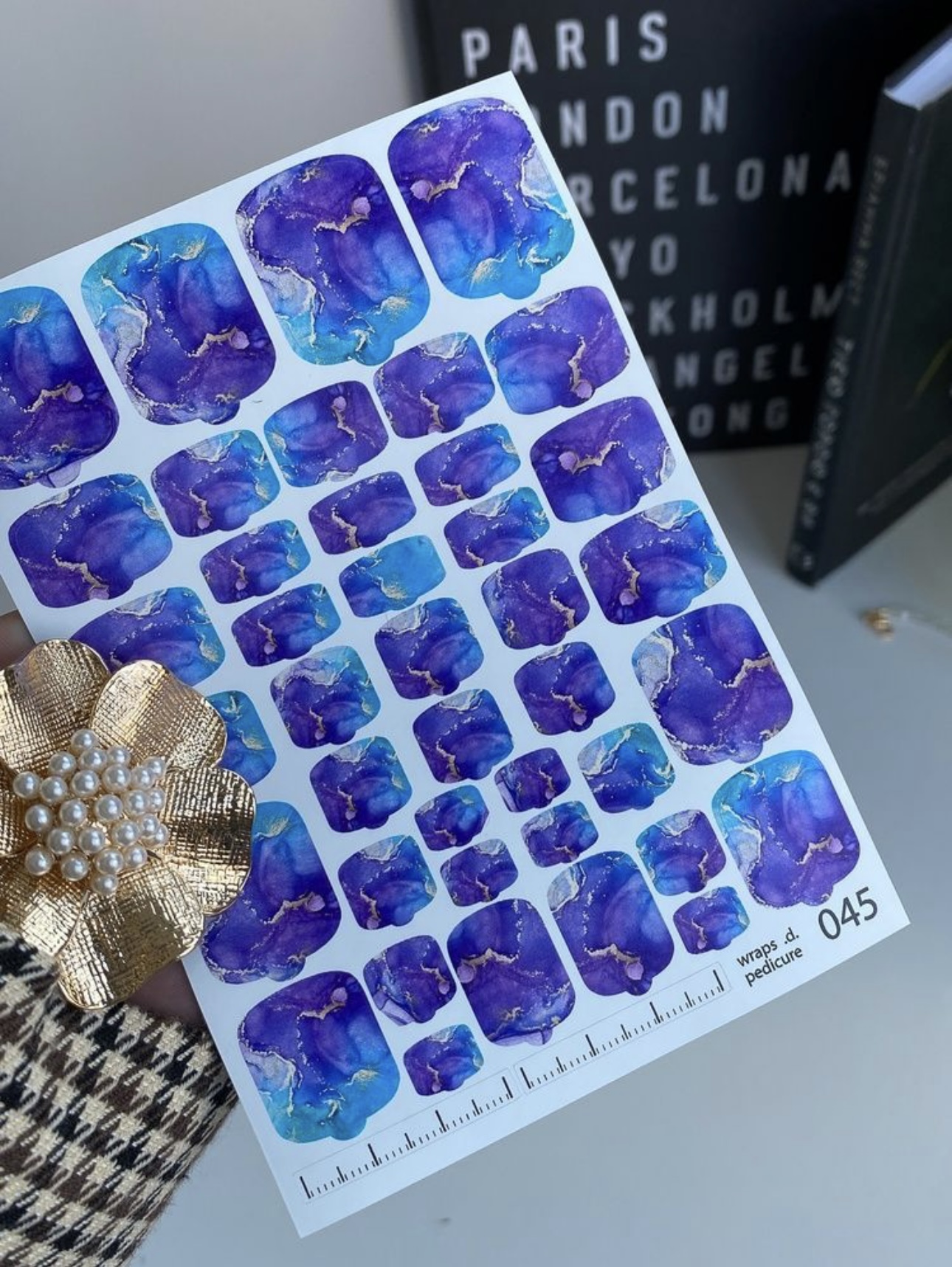 Nagų plėvelė pedikiūrui | 045 dizainas