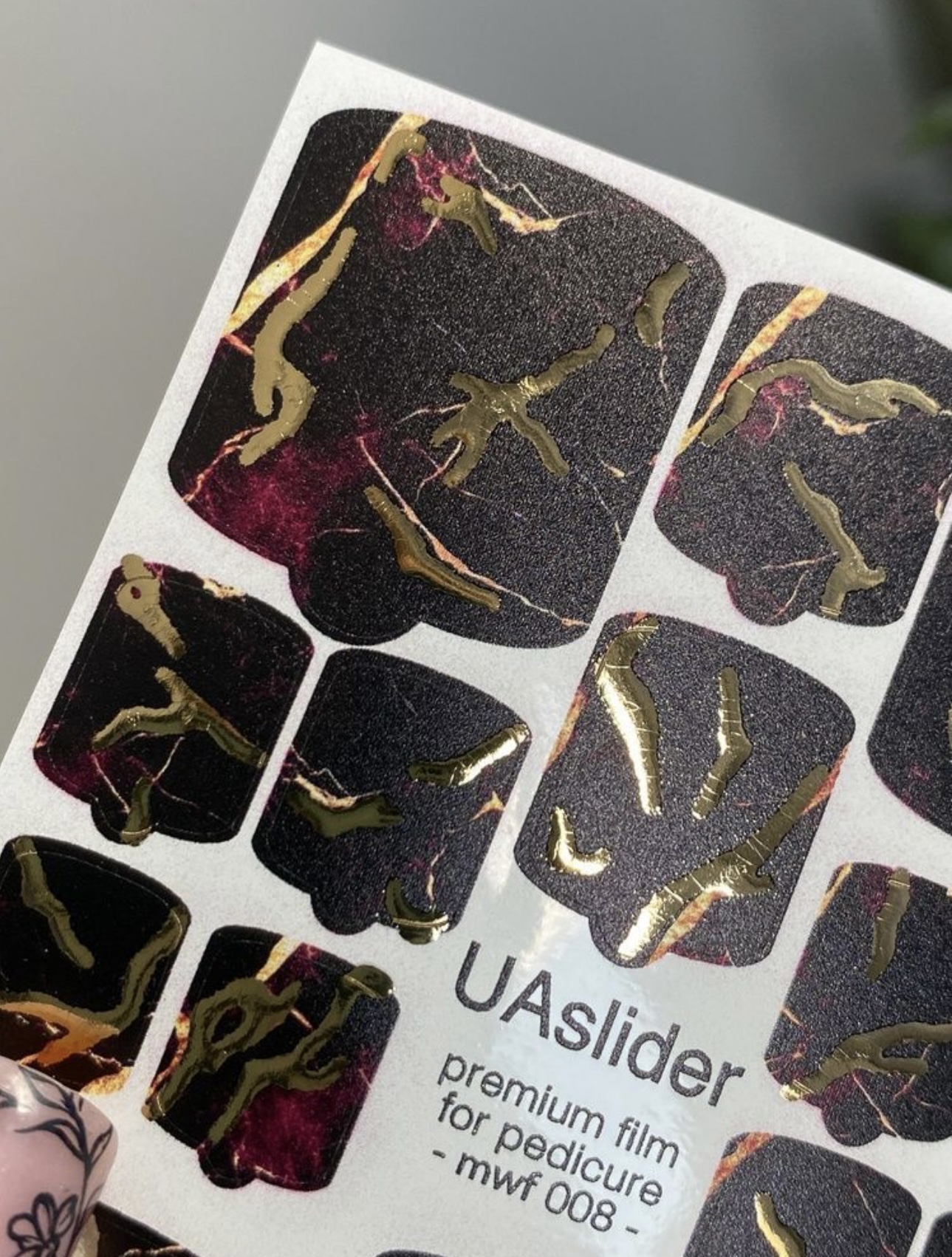 Premium nagų plėvelės pedikiūrui