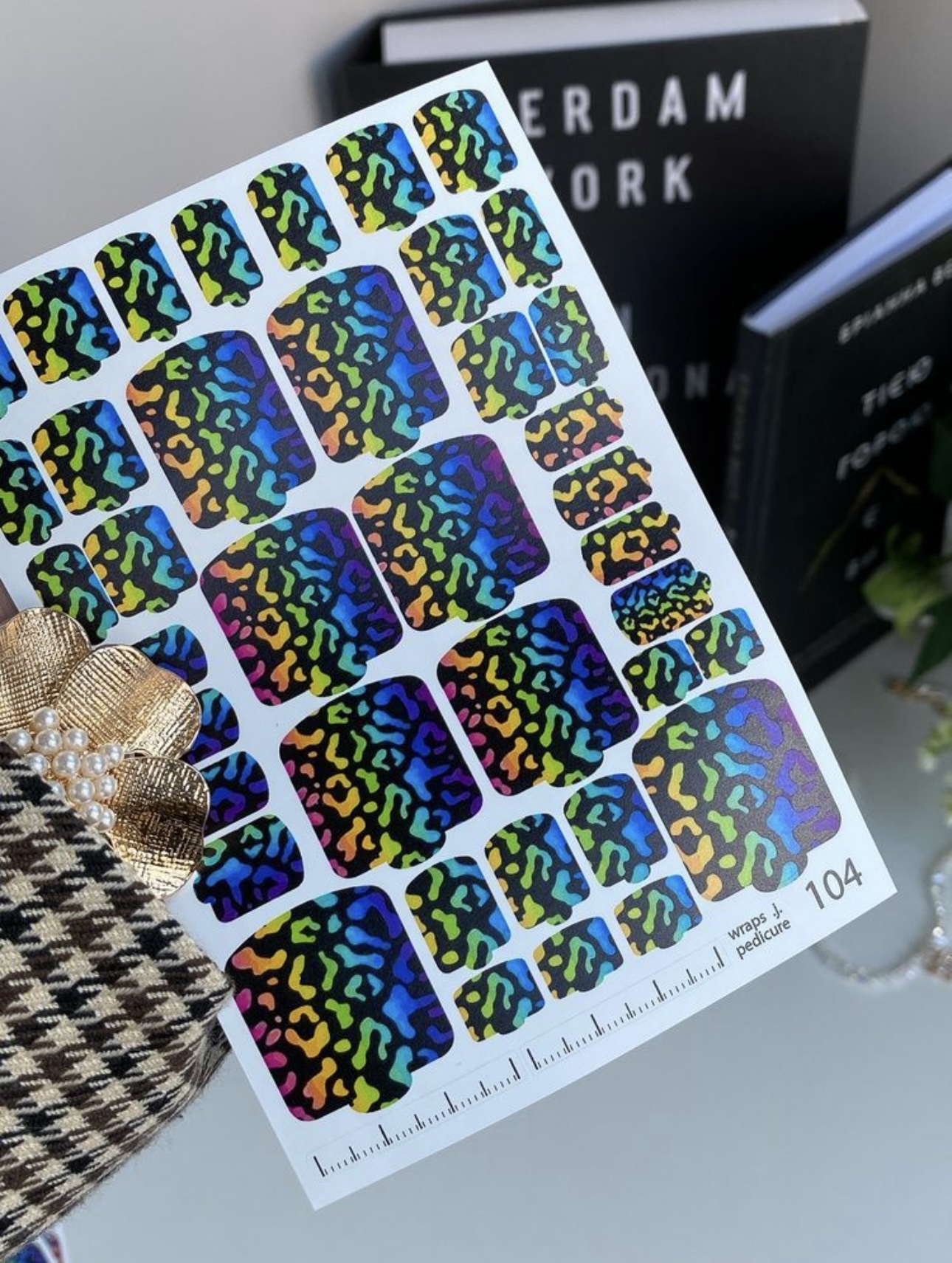 Gyvūno rašto pedikiūro plėvelė 104