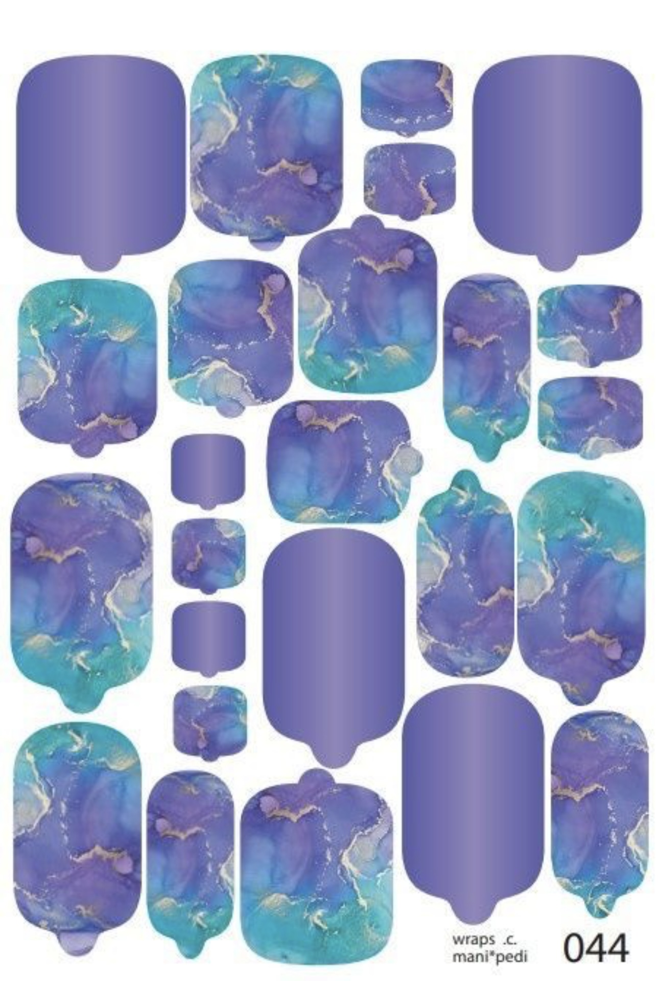 Nagų plėvelių komplektas manikiūrui ir pedikiūrui | 044