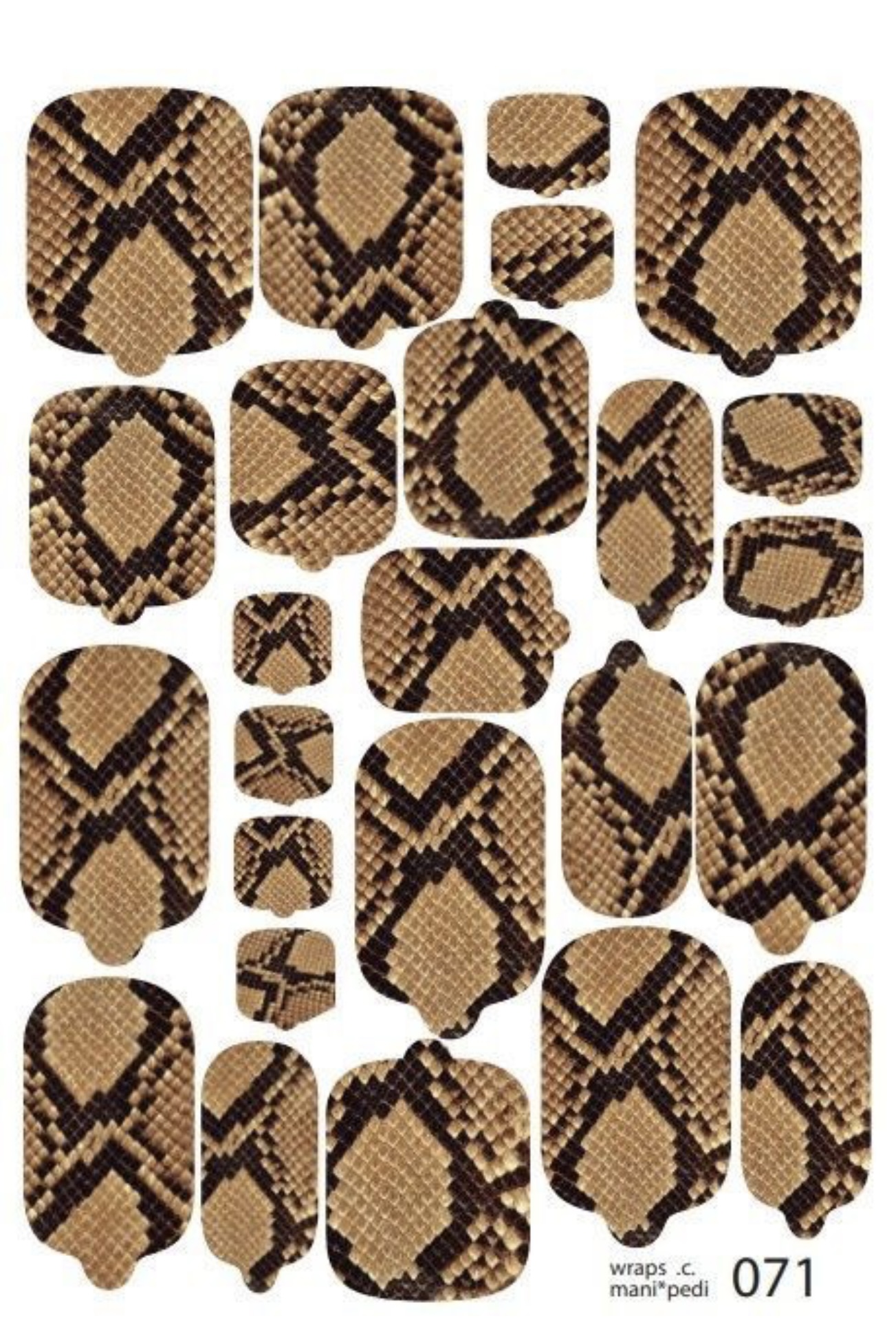 Nagų plėvelė manikiūrui ir pedikiūrui | komplektas 071