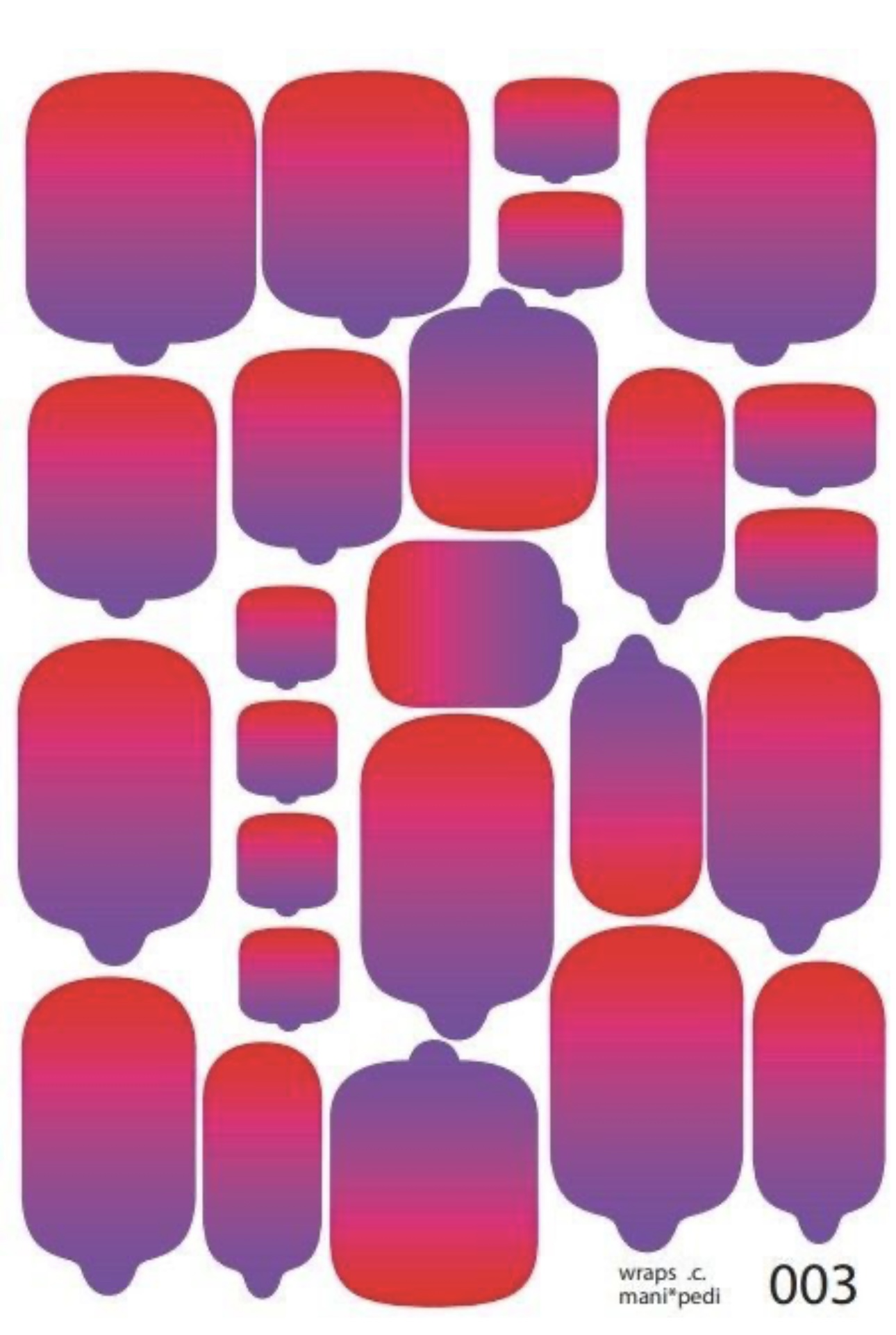 Nagų plėvelės manikiūrui ir pedikiūrui | 003 komplektas