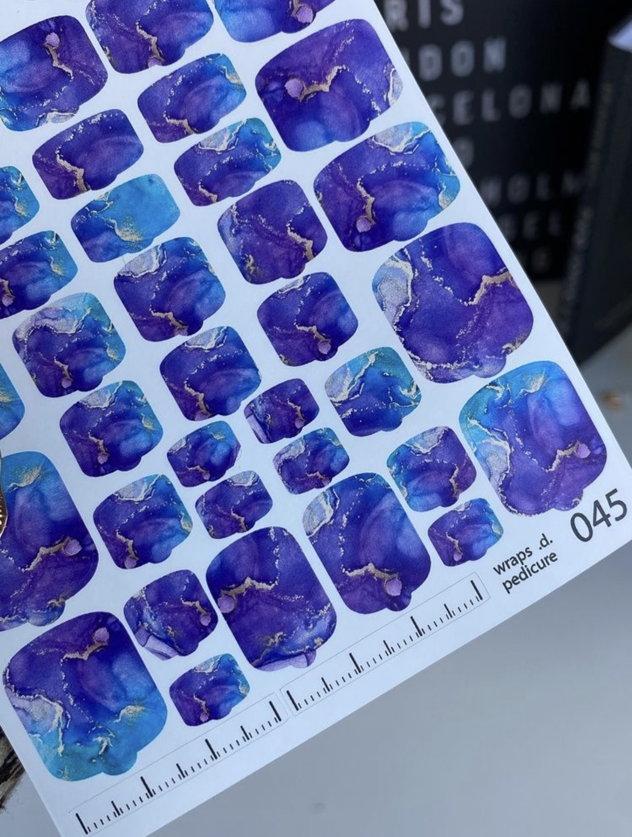 Nagų plėvelė pedikiūrui | 045 dizainas