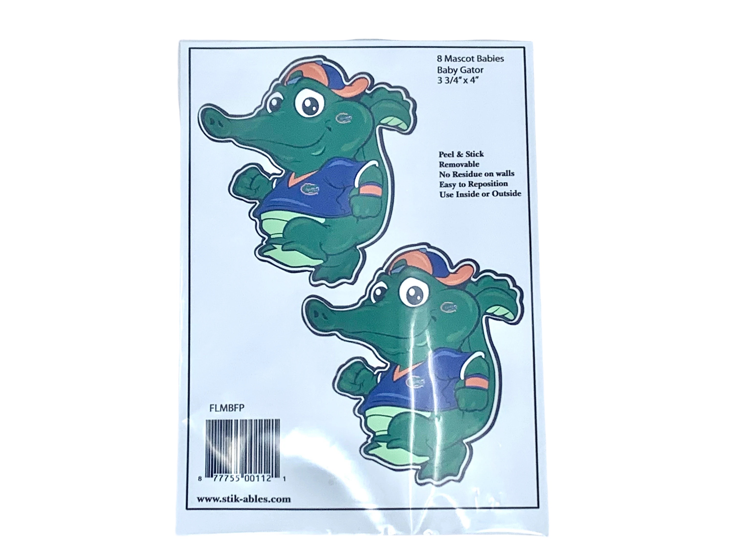 Baby Gators Mascot Decals Removable