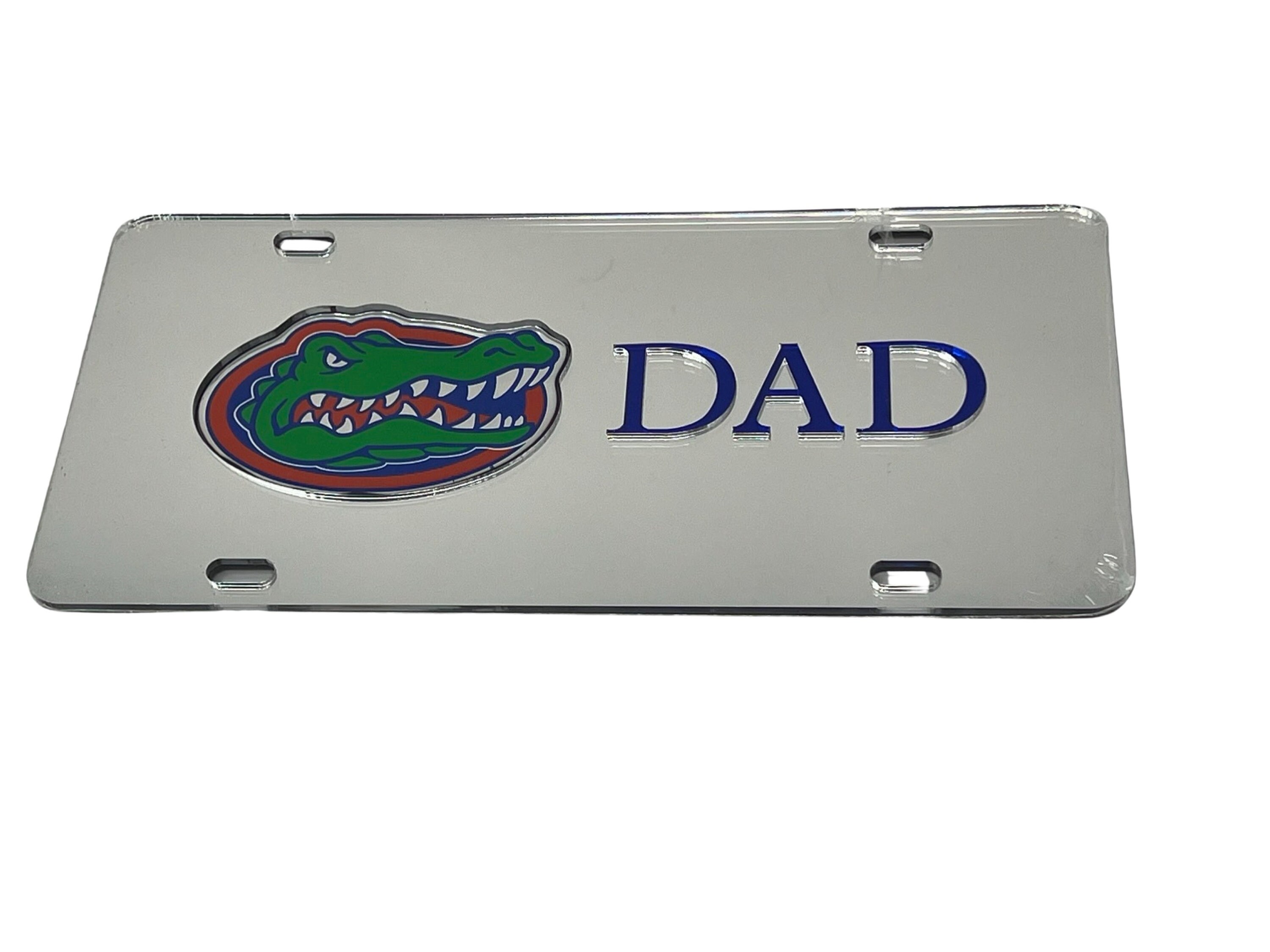 Mirrored Gator Dad License Plate