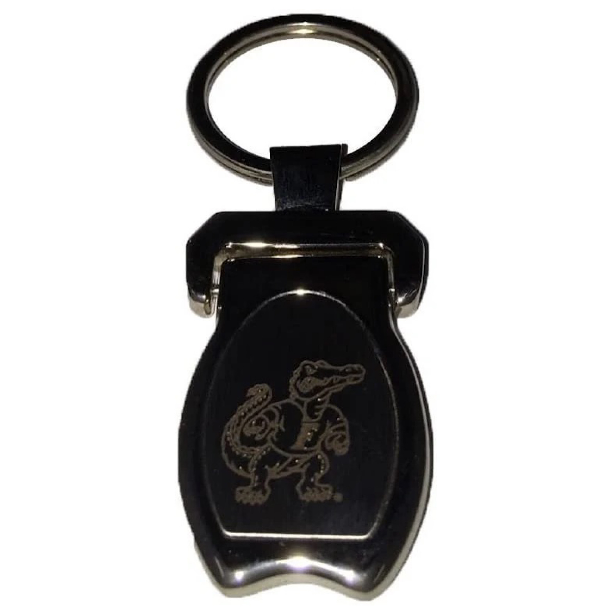 Gators Gold Tone Engraved Metal Keychain