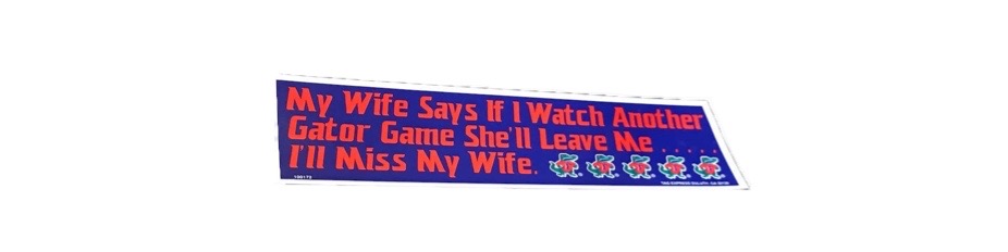 Funny Gator Game Bumper Sticker
