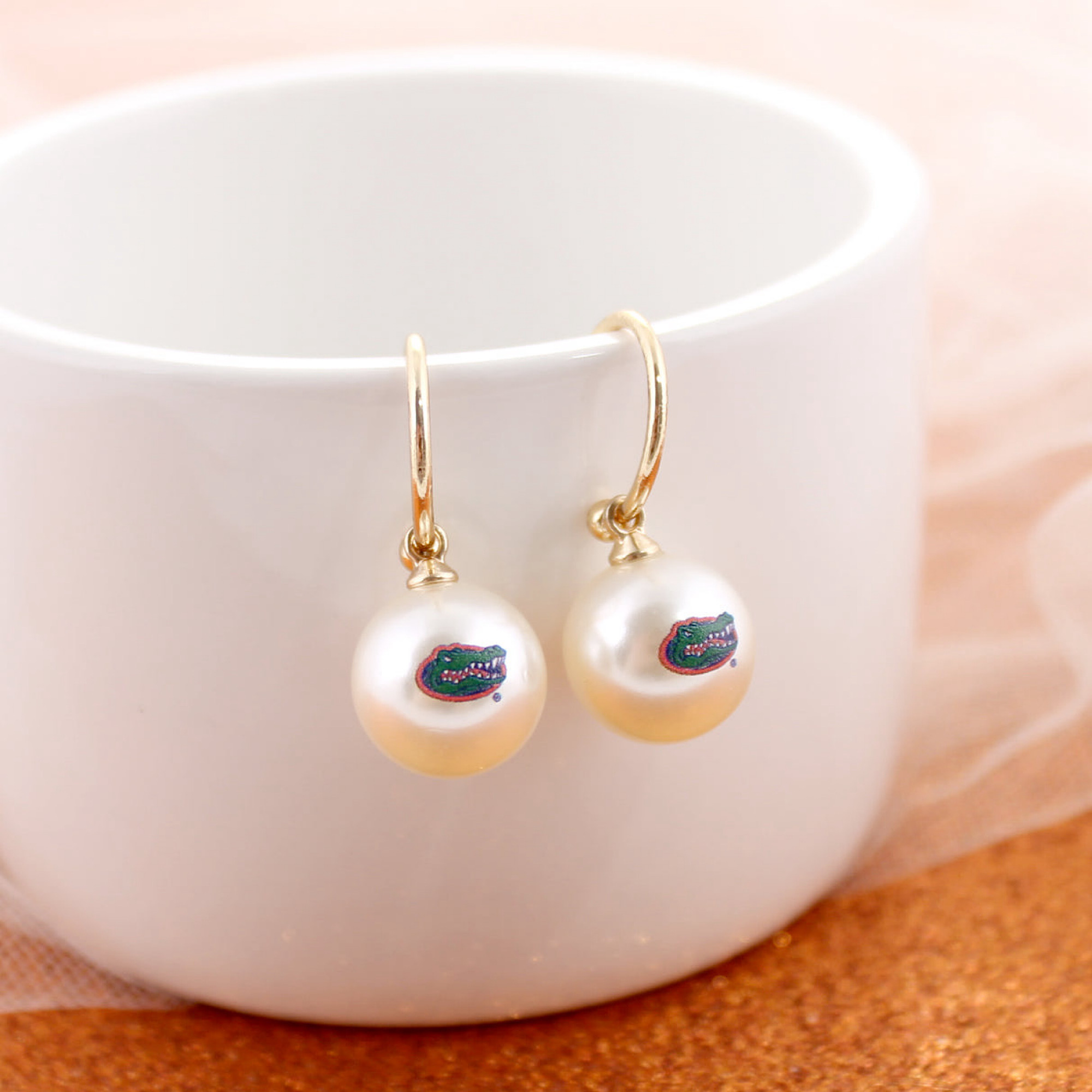Florida Gators Pearl Drop Earrings
