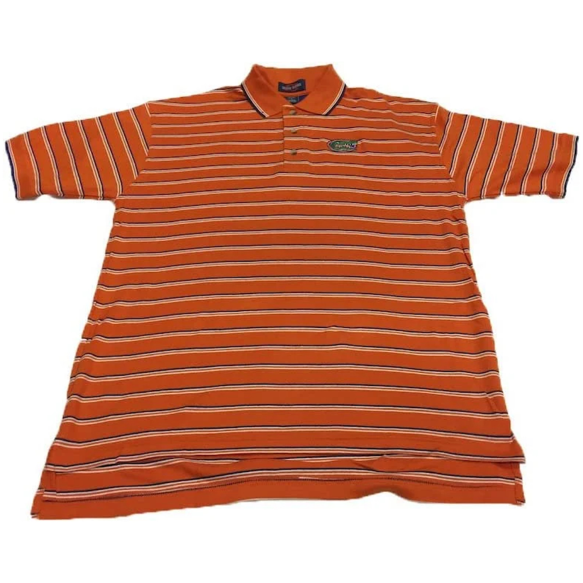 Orange Polo with Stripes Shirt