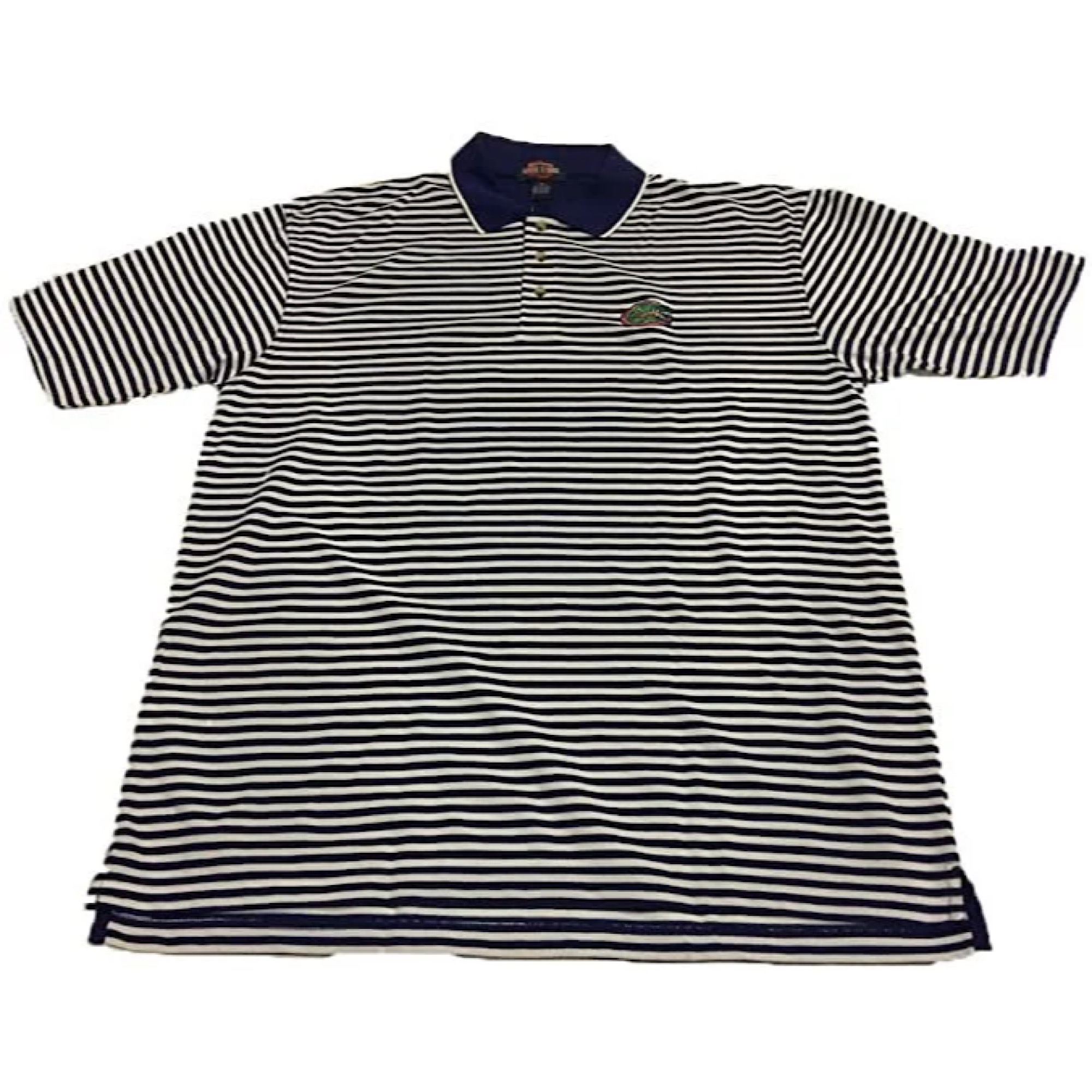 Men's Thin Blue & White Striped Polo Shirt