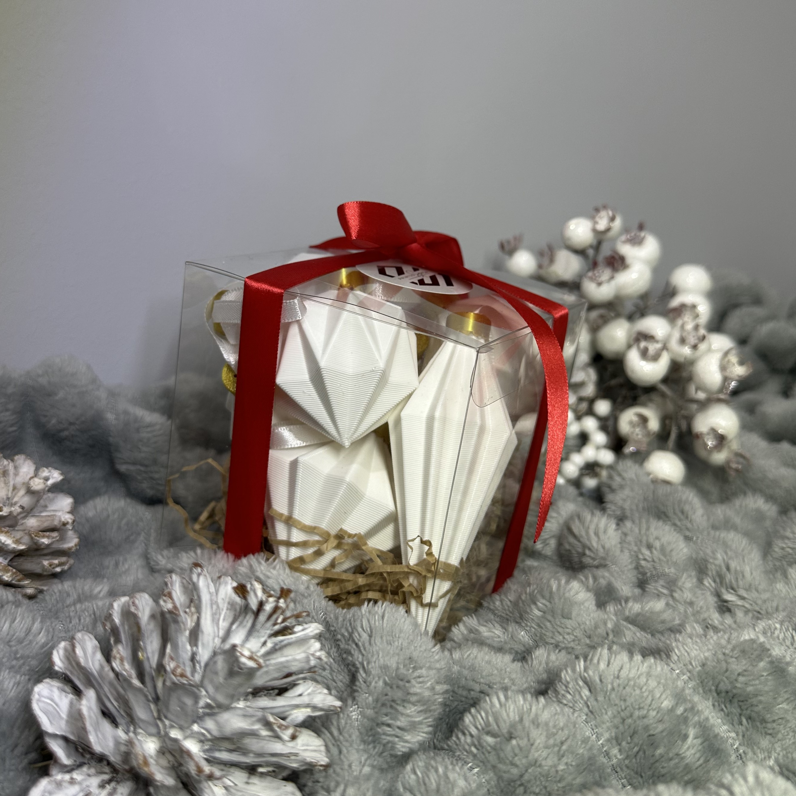 Kalėdinių eglutės žaisliukų rinkinys (8 vnt)