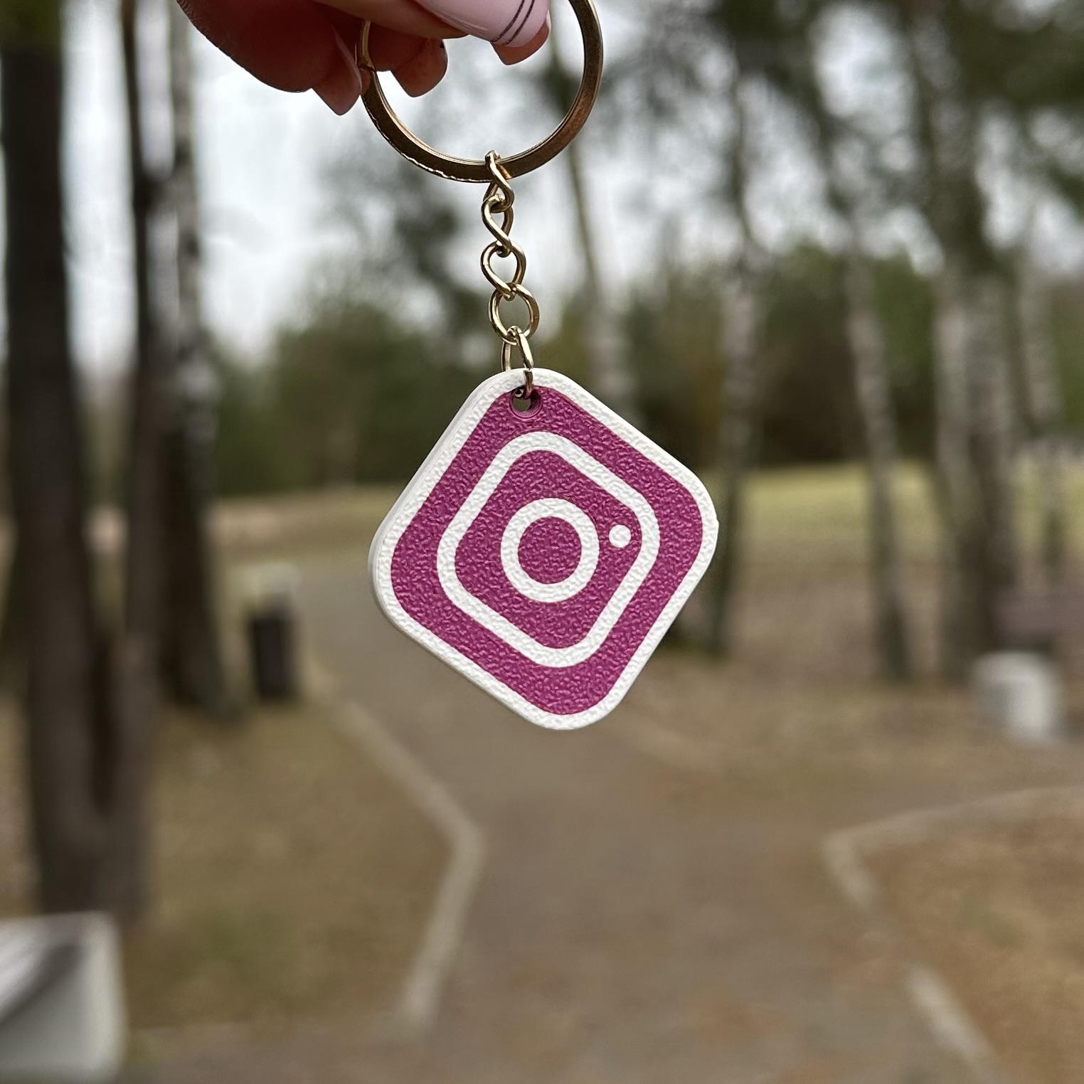 NFC Instagram raktų pakabukas
