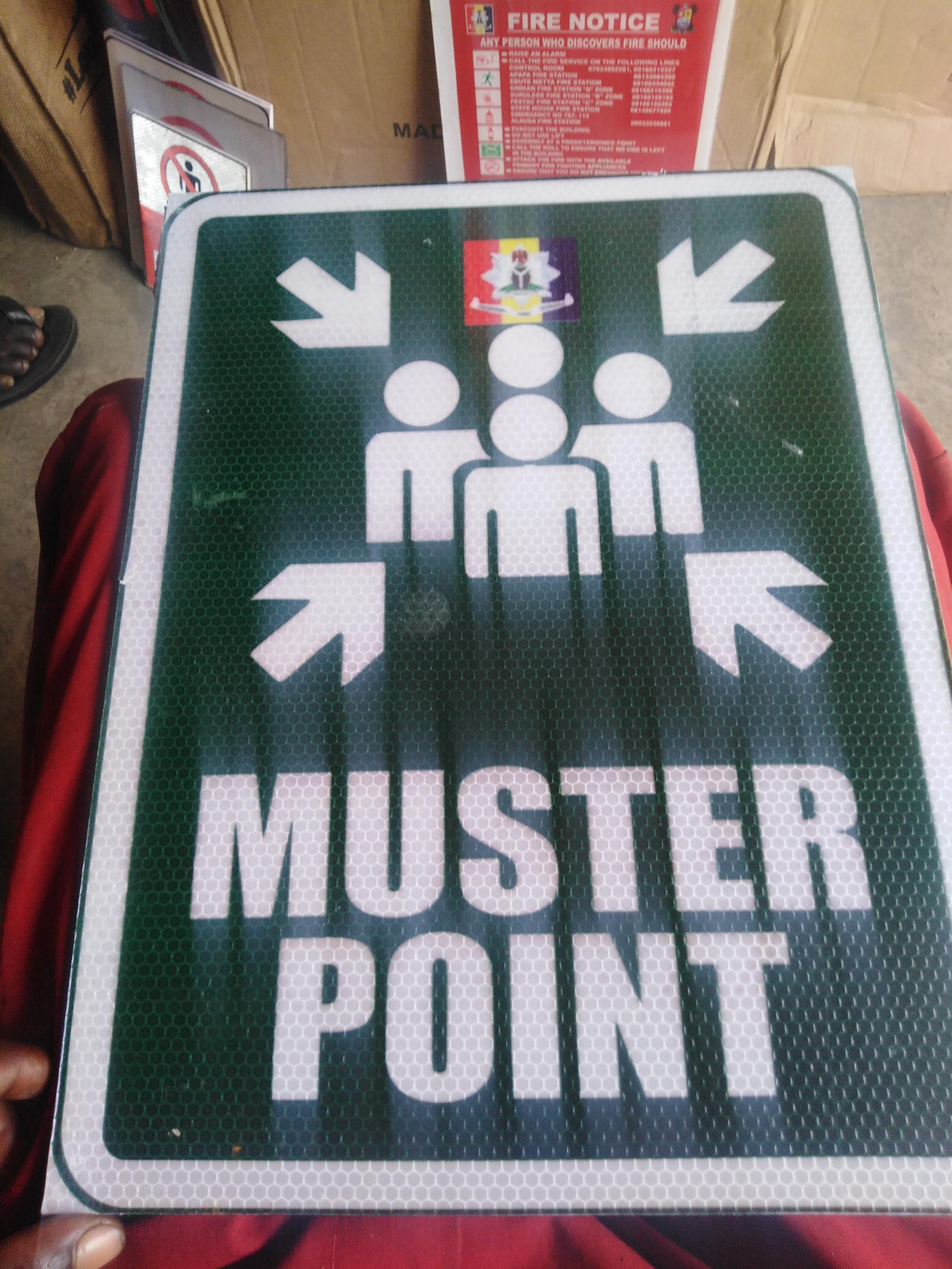 Muster Point Sign