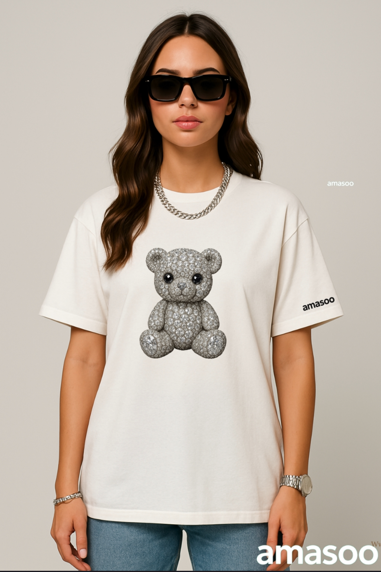Amasoo Teddy Bear Graphic T-Shirt