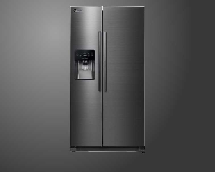 Gevson Stainless Steel Side-by-Side Refrigerator