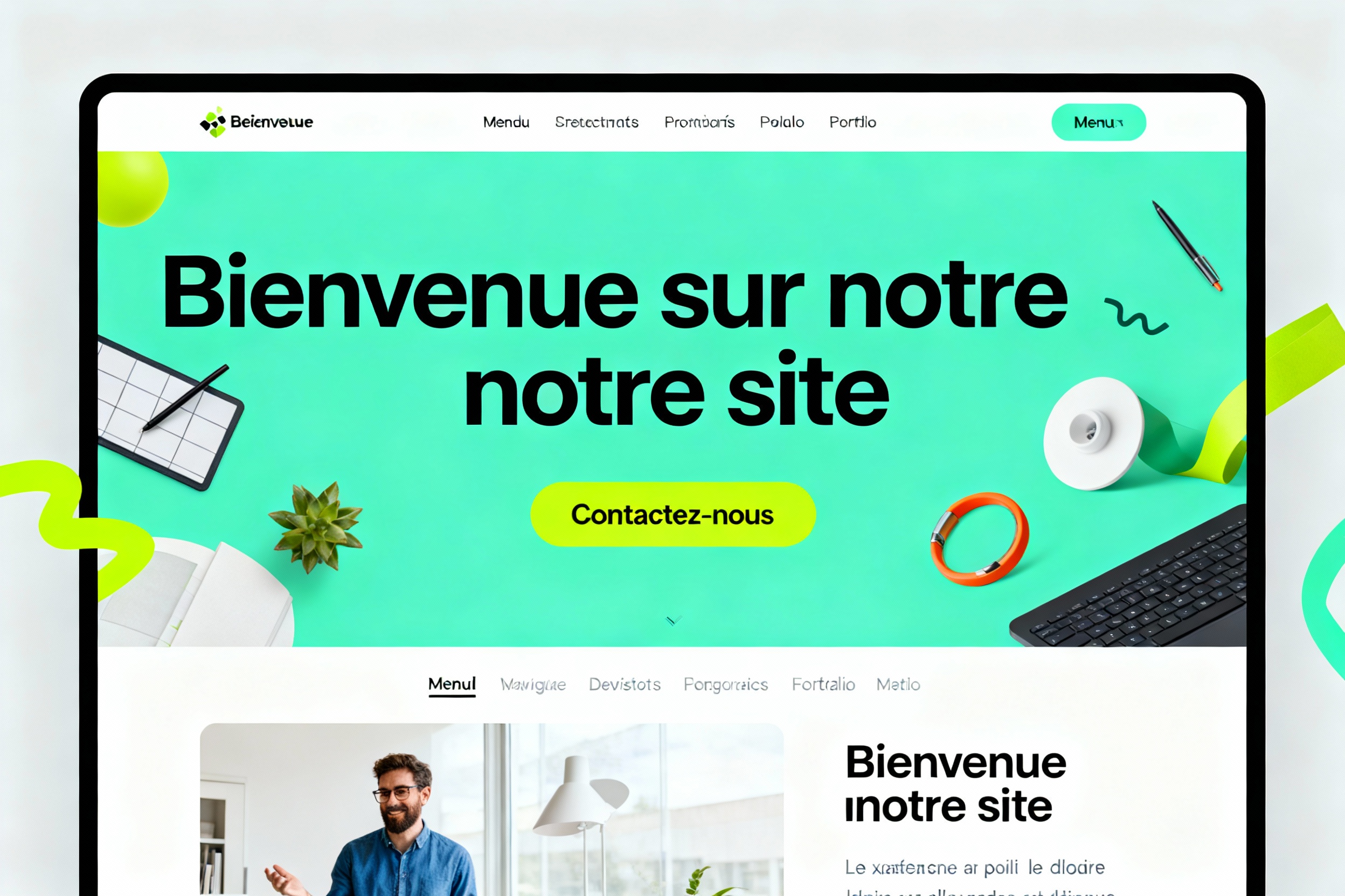 Abonnement à un site web personnalisé incluant nom de domaine, maintenance et mises à jour de contenu
