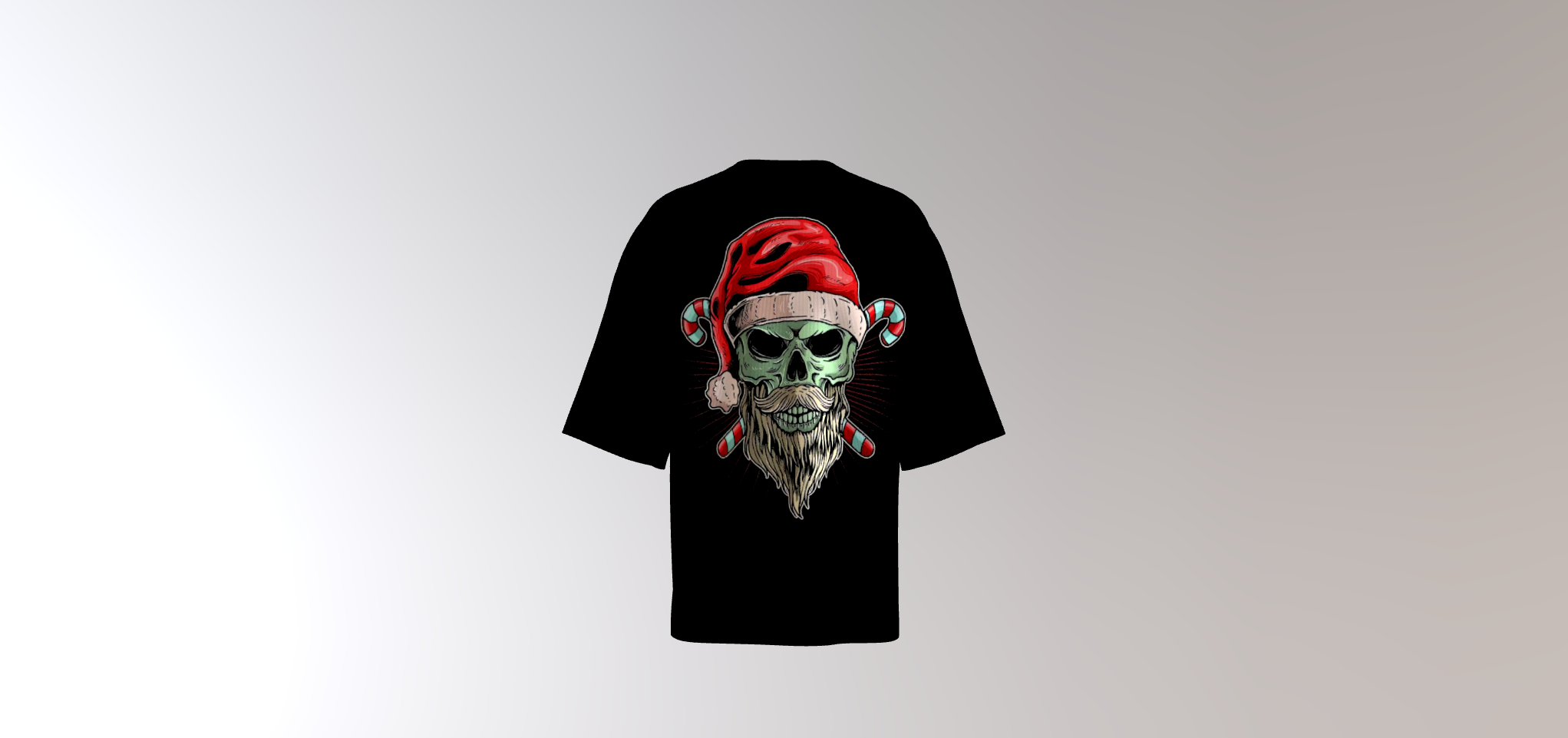 Playera de Calavera Navideña ALV