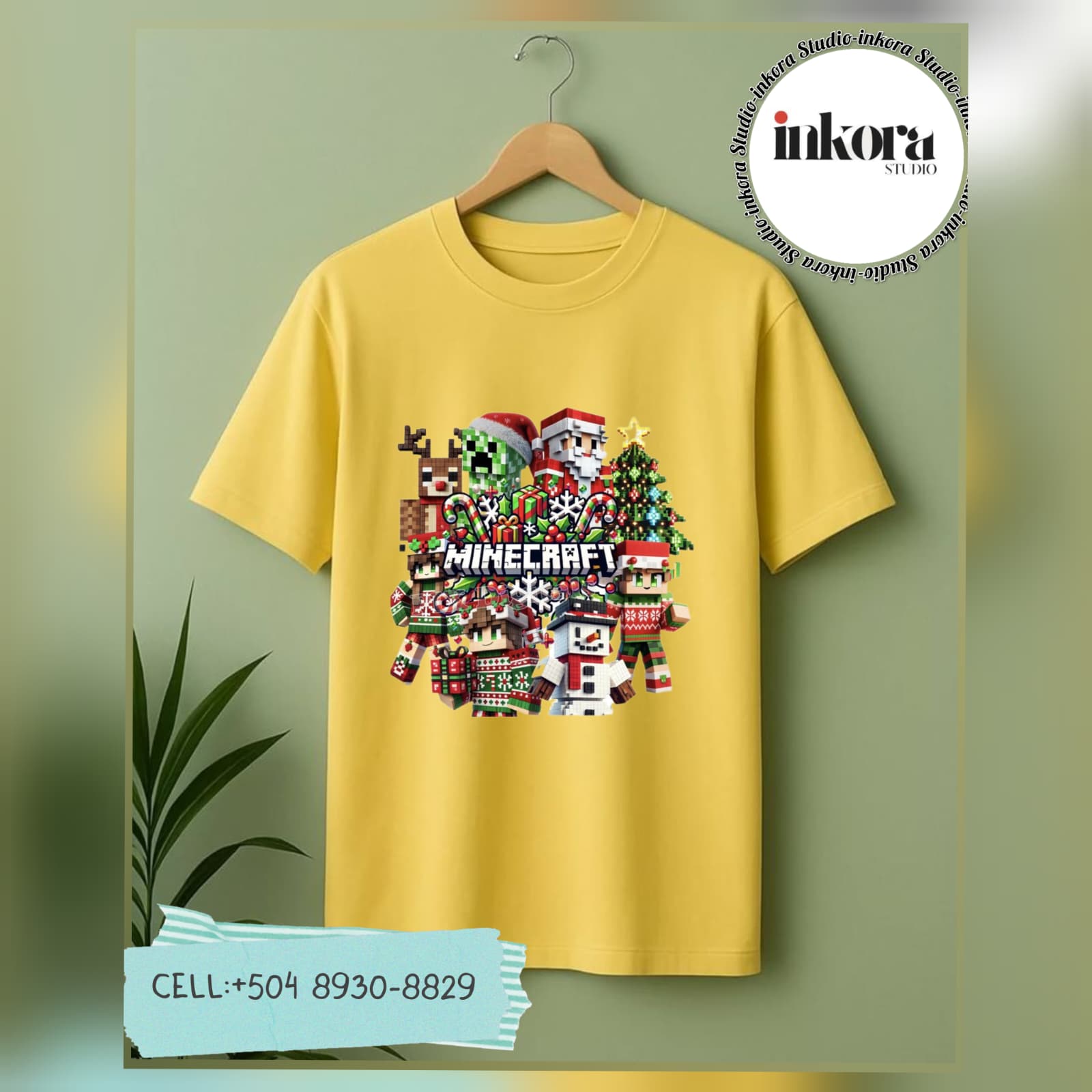 Camiseta Minecraft Navidad