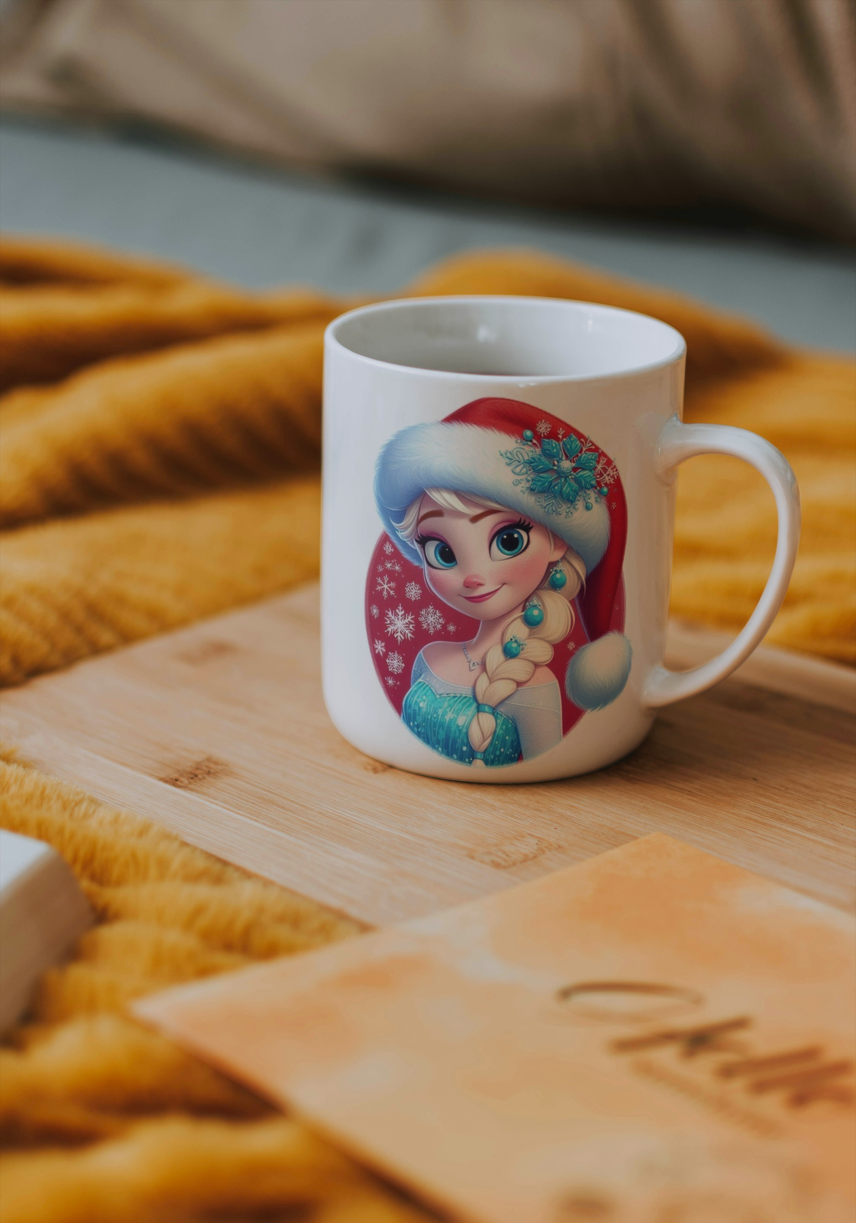 Taza navideña de cerámica
