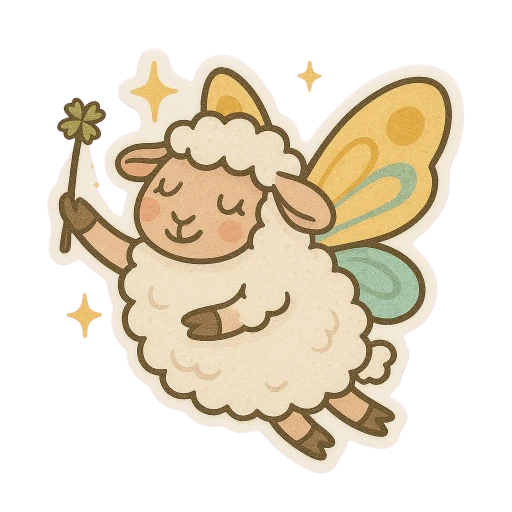 Magical Fairy Sheep Sticker