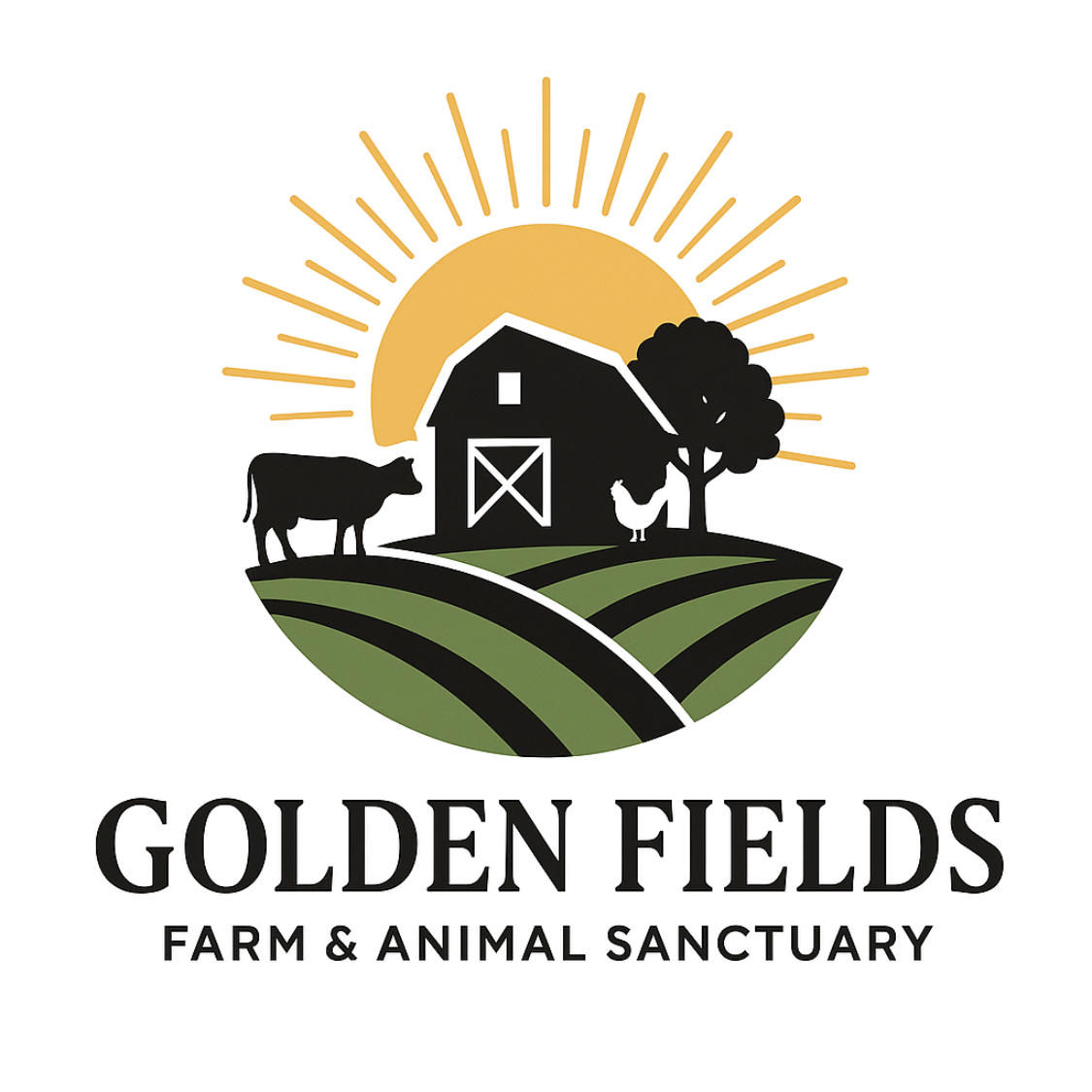 Golden Fields Farm & Animal Sanctuary Logo Sticker