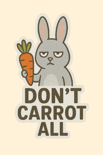 Don't Carrot All Bunny Sticker