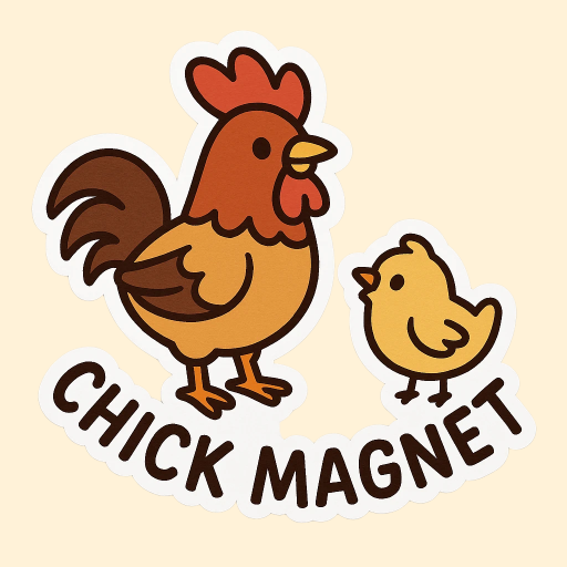 Chick Magnet Sticker
